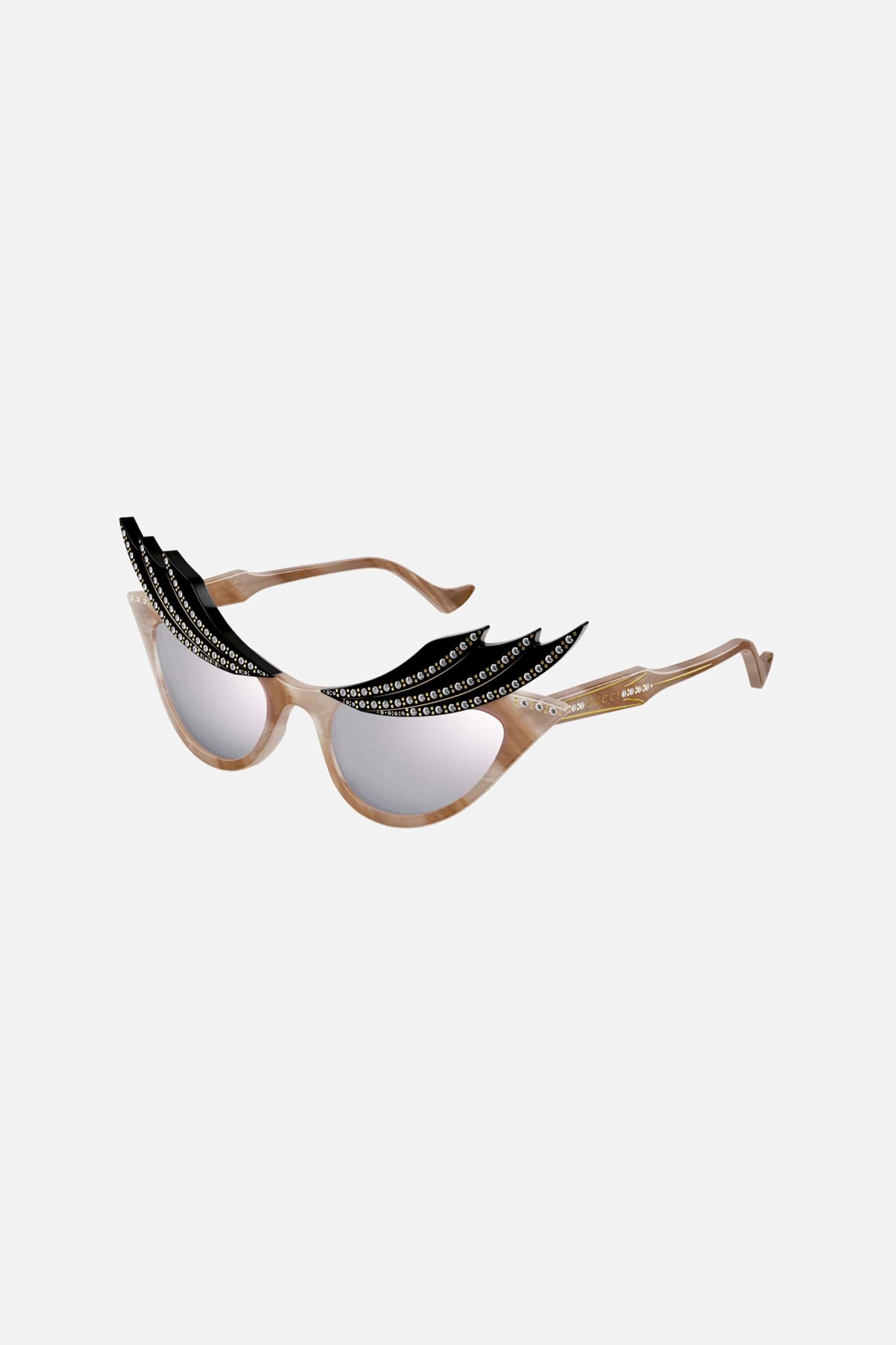 Gucci Hollywood collection sunglasses cream color with Swarovski