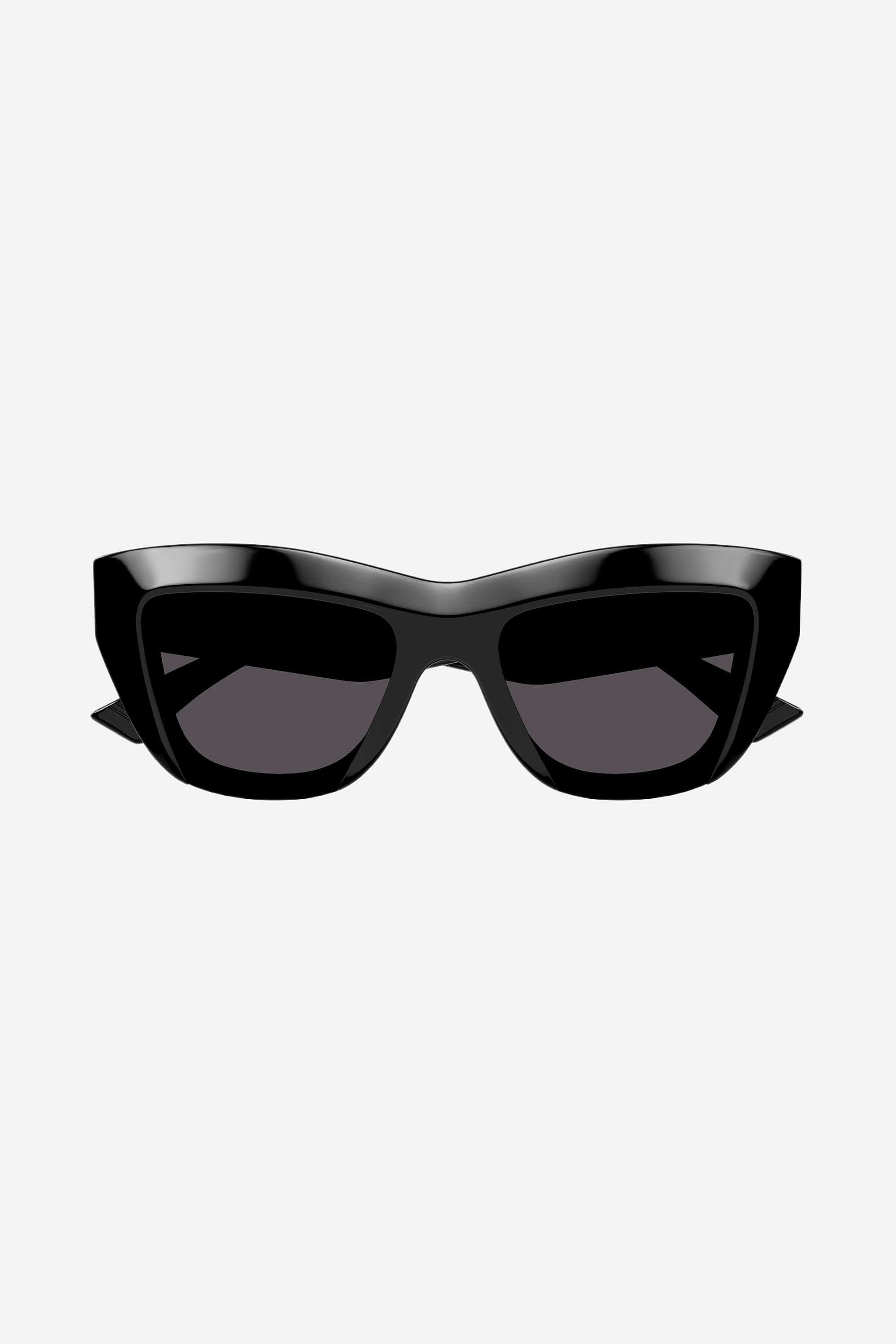 Bottega Veneta black cat eye geometrical sunglasses