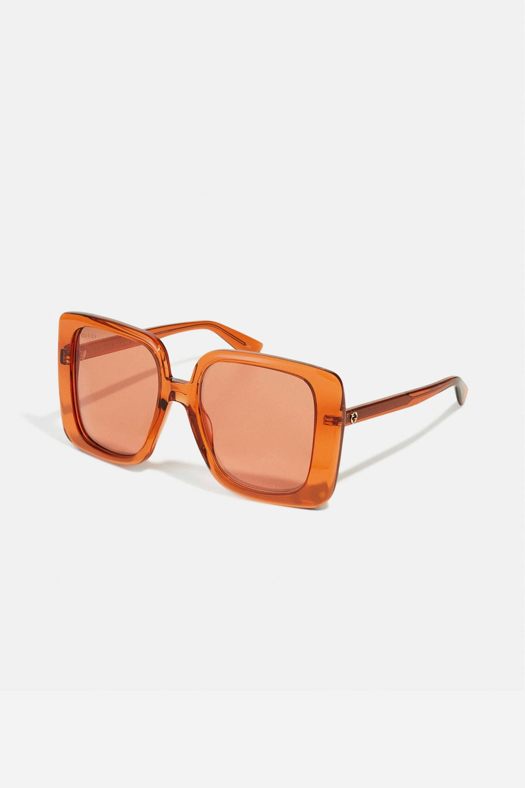 Gucci Oversize Squared Femenine orange Sunglasses