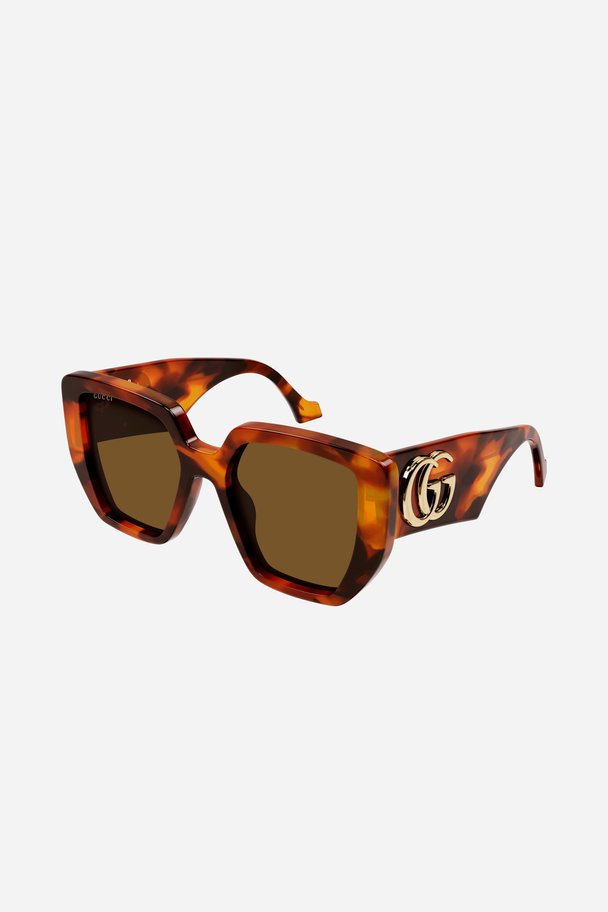 Gucci oversized brown sunglasses with maxi logo