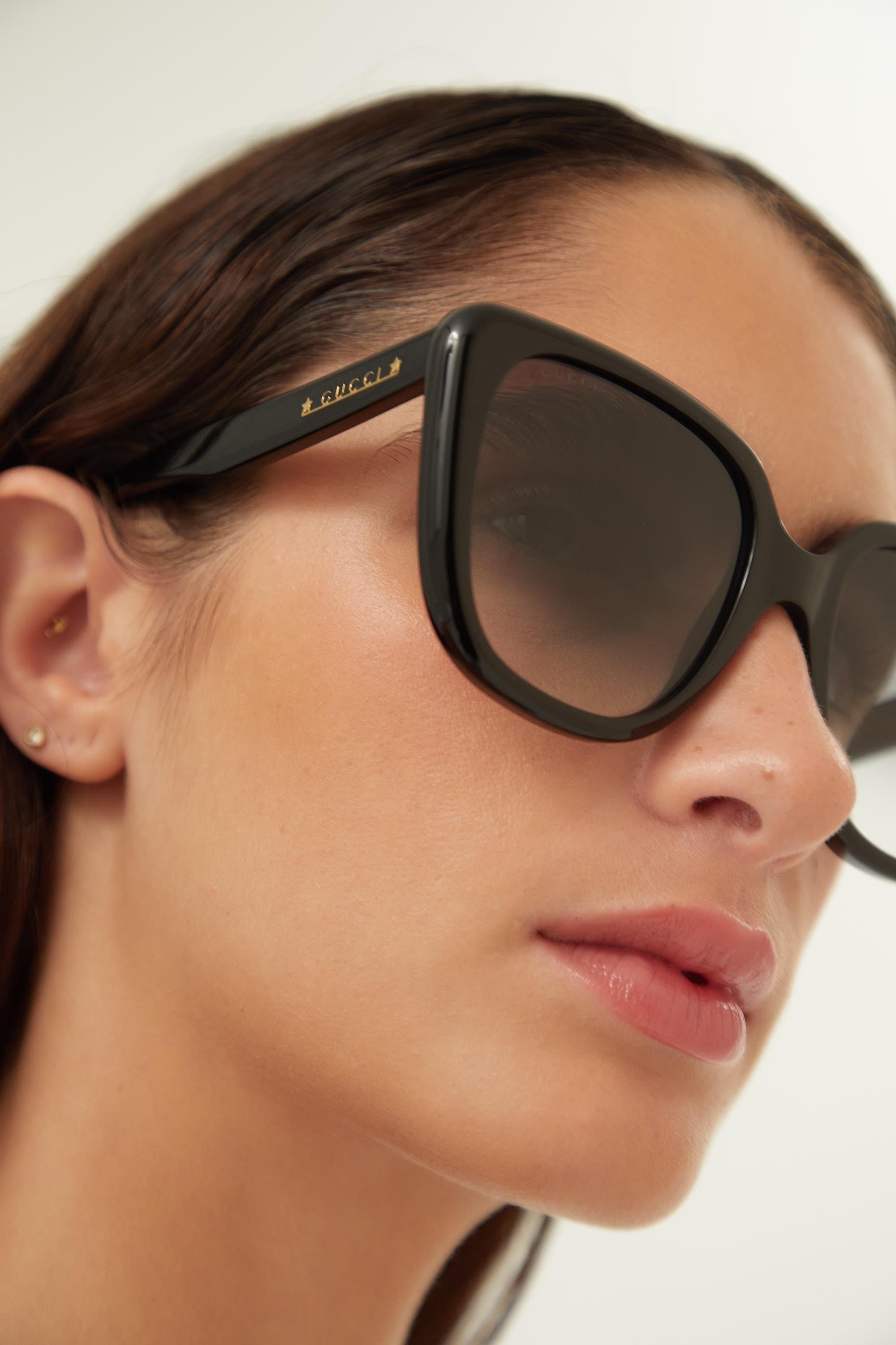 Gucci oversized cat eye black sunglasses