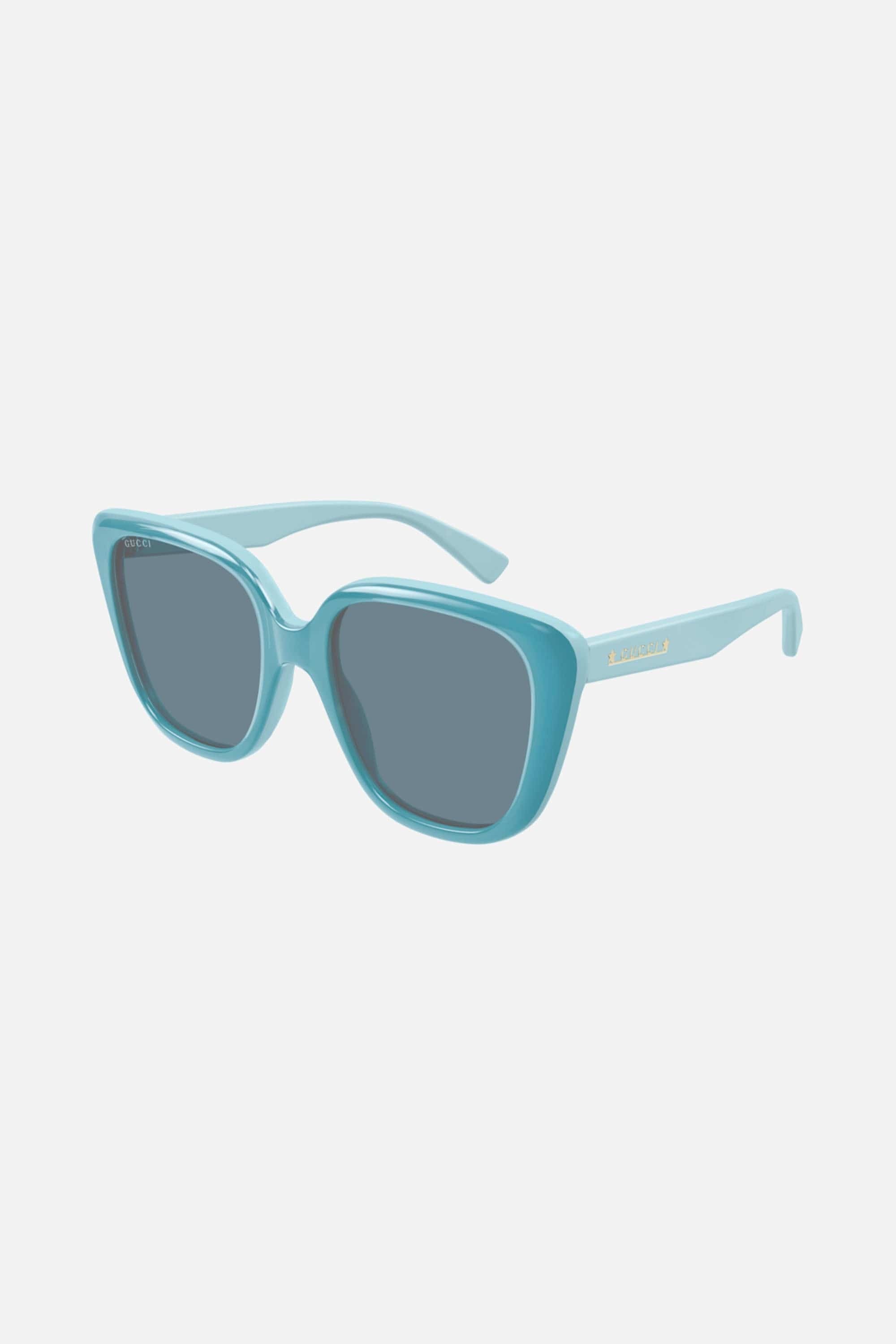 Gucci oversized cat eye blue sunglasses