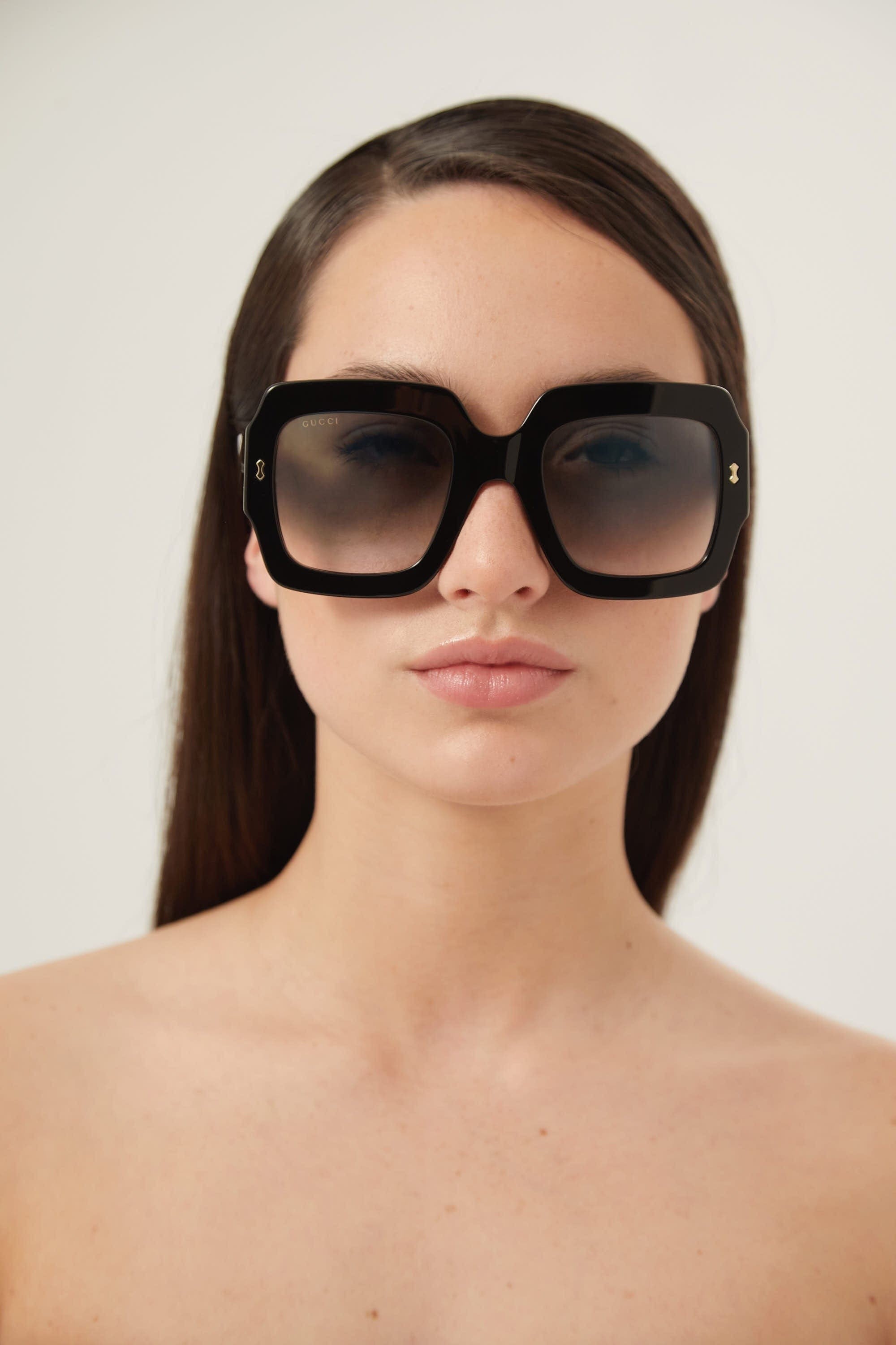 Gucci oversized squared sustainable black sunglasses