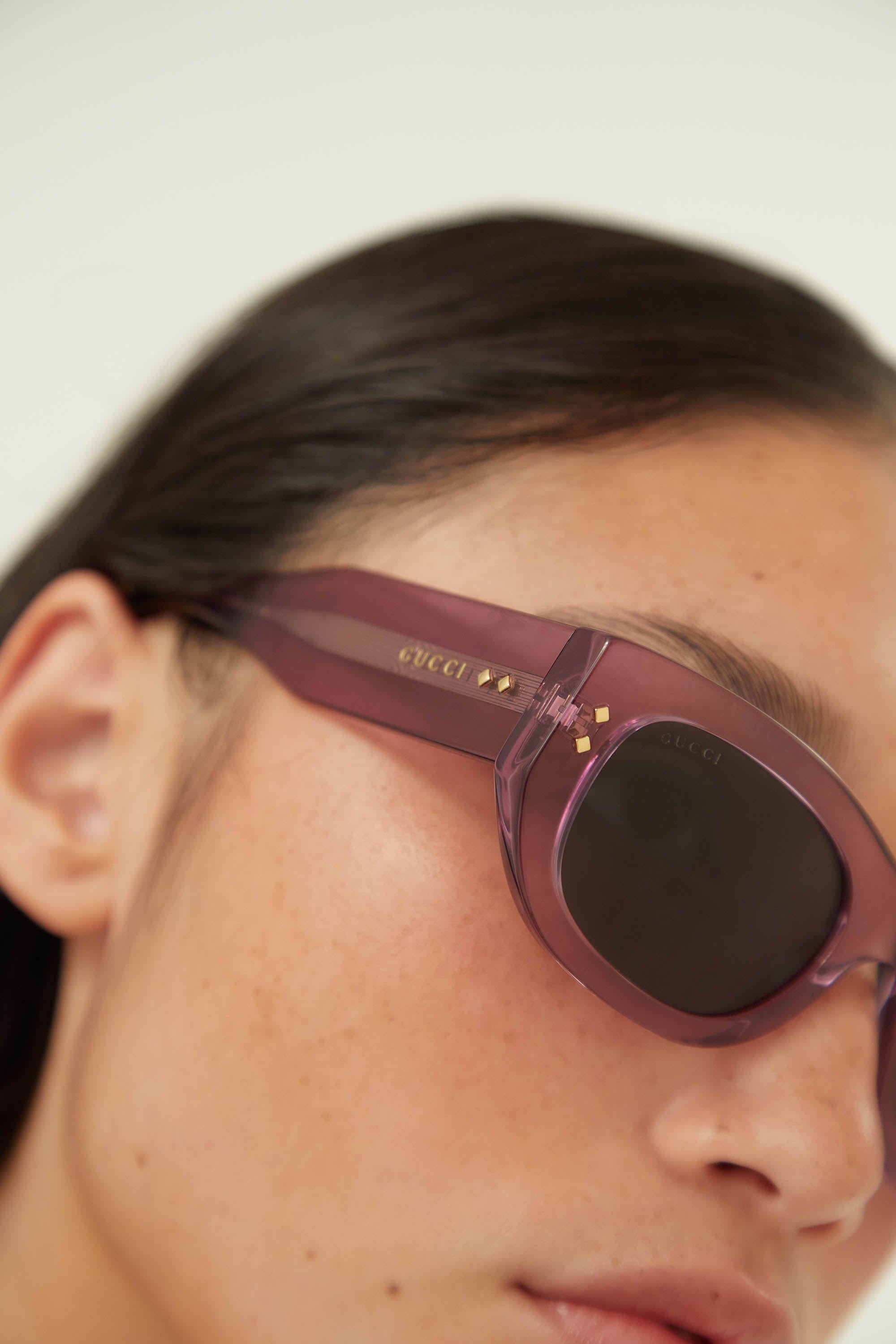 Gucci purple bold sunglasses