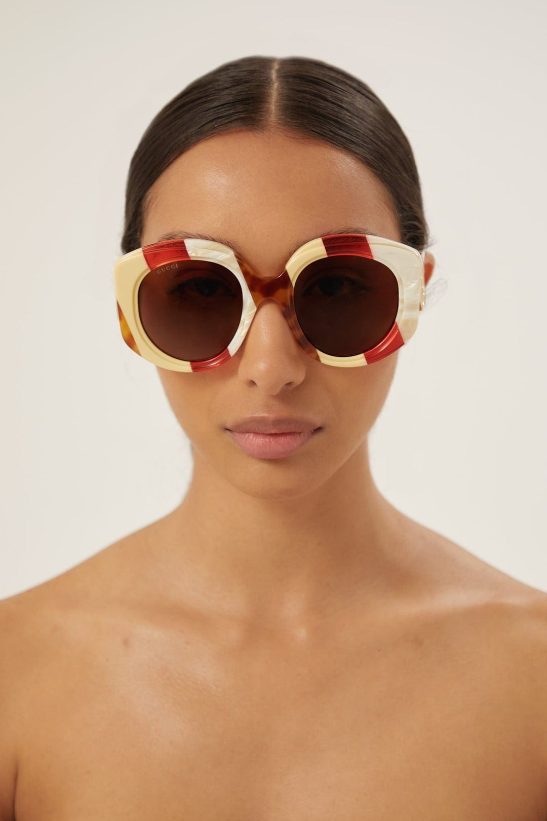 Gucci round bold multicolor sunglasses