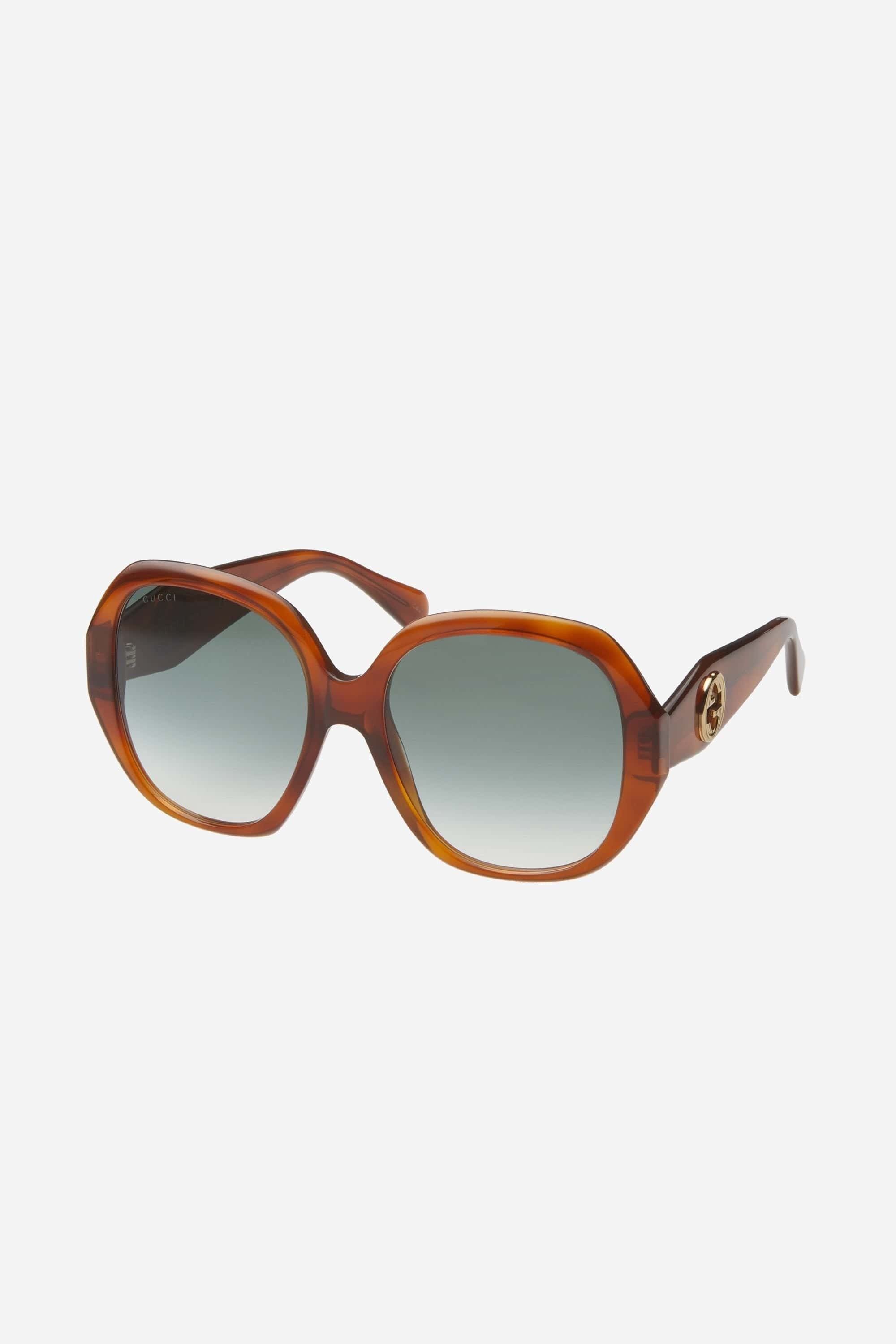 Gucci round light havana sunglasses