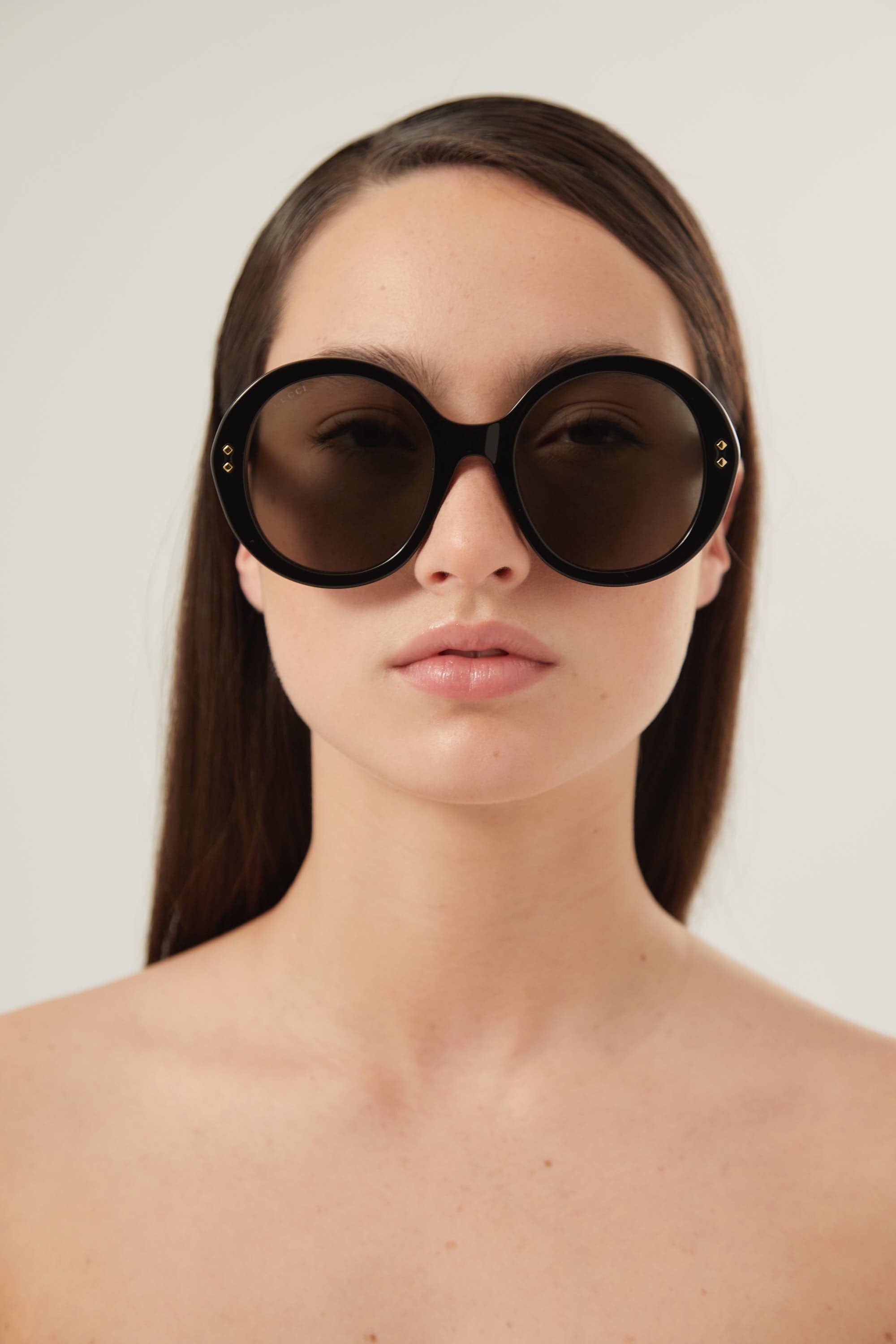 Gucci round style black sunglasses