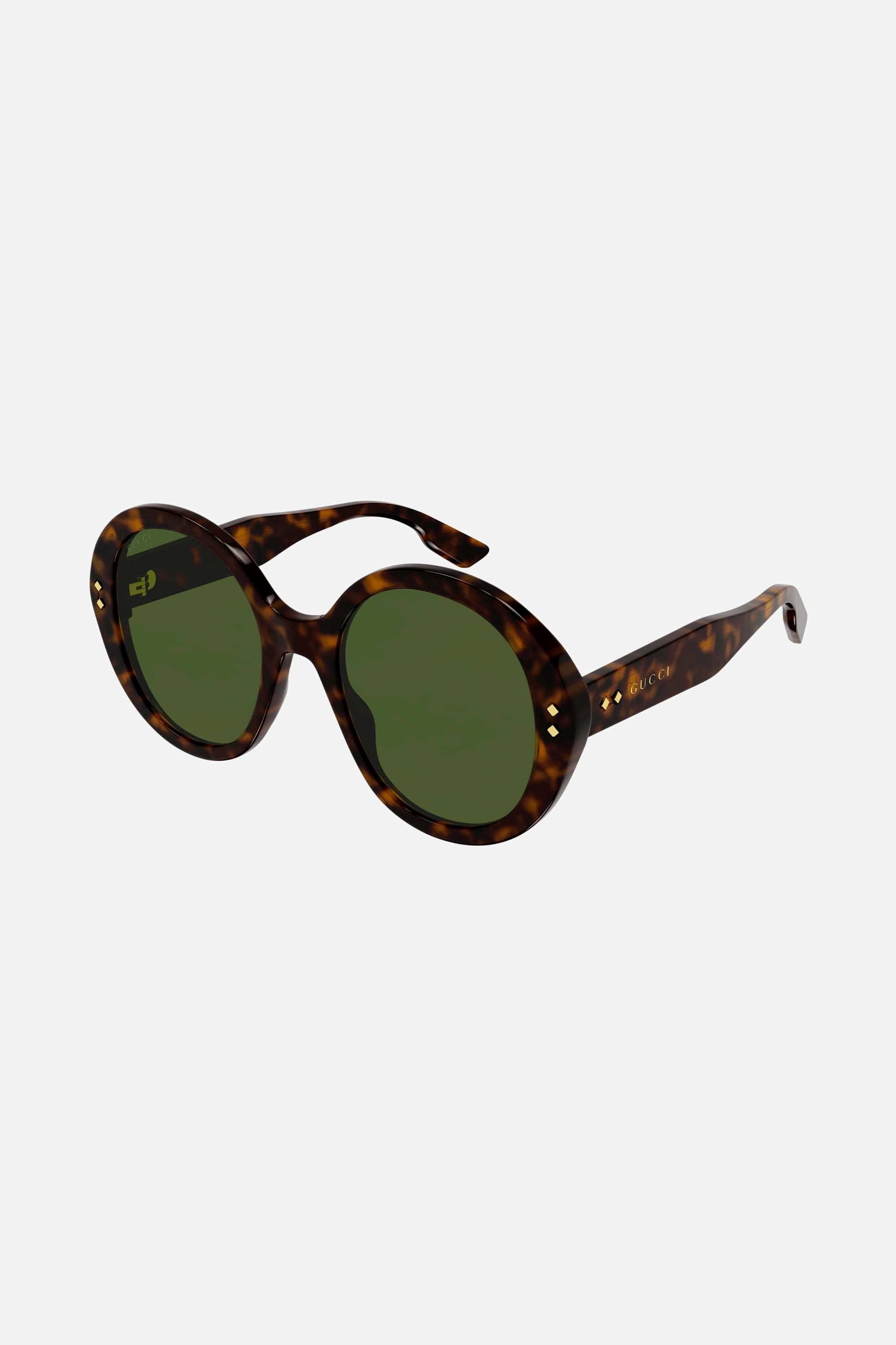 Gucci round style havana sunglasses