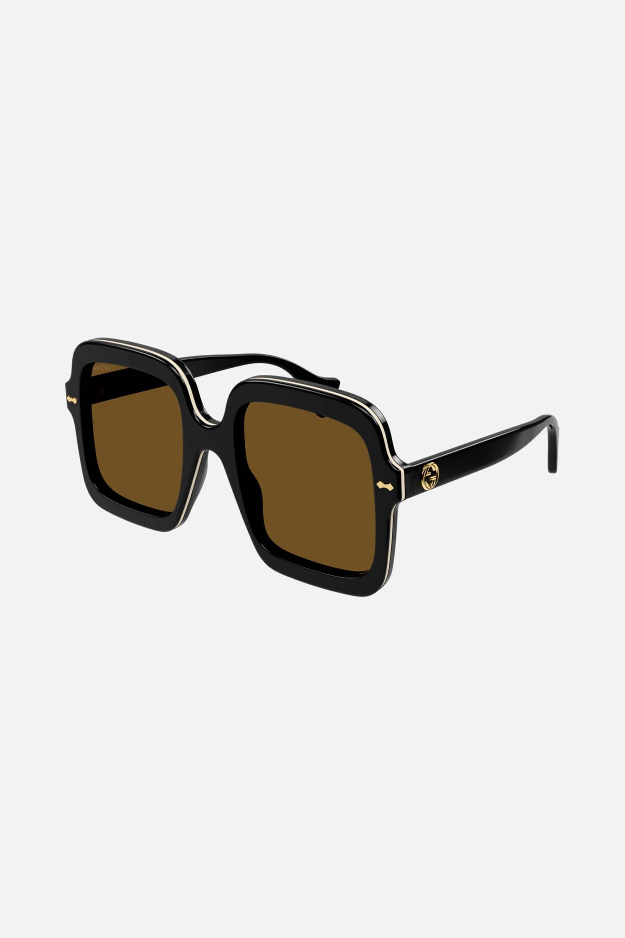 Gucci squared oversize black sunglasses