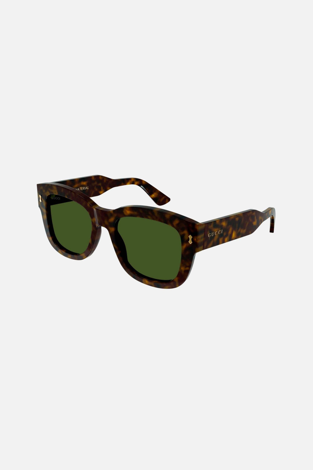 Gucci squared sustainable havana green sunglasses