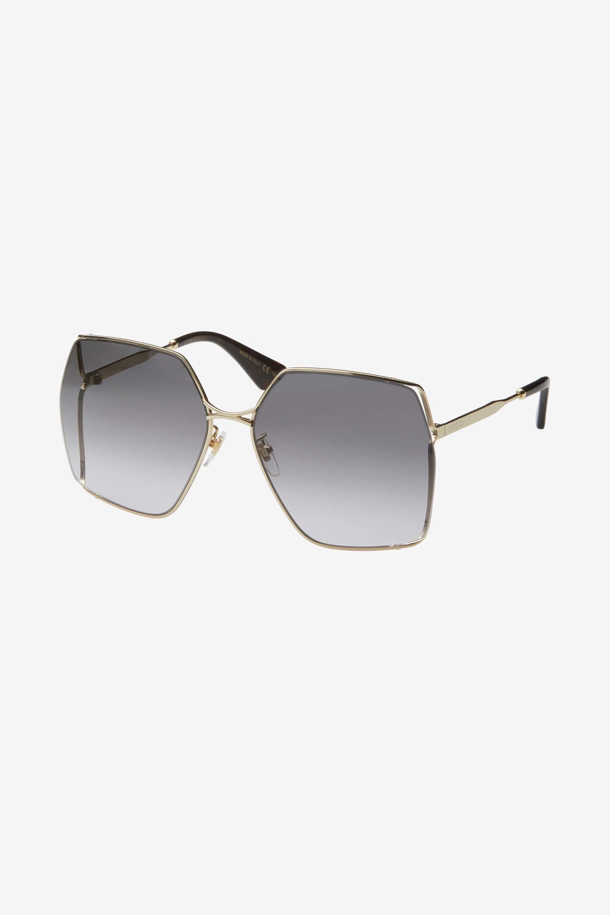 Gucci ultra feminine oversized metal sunglasses