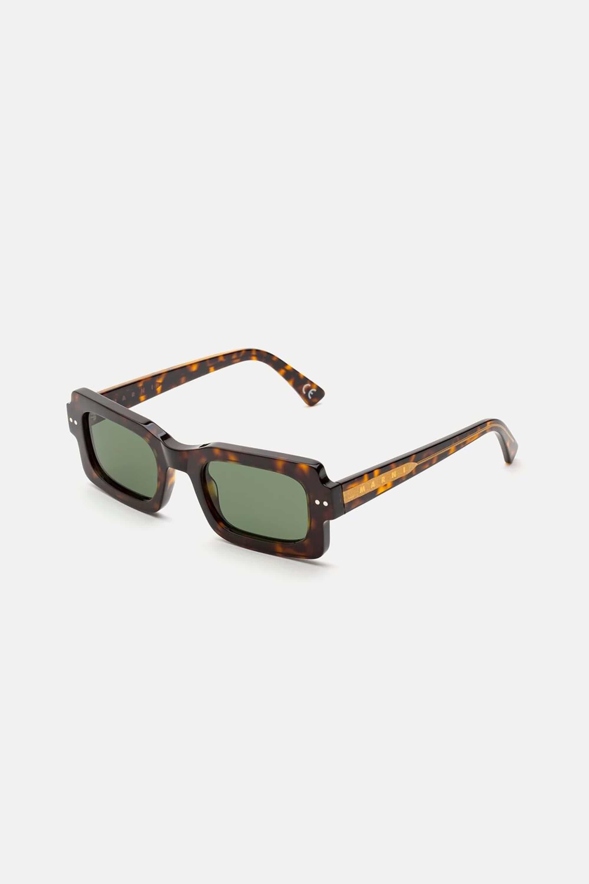 Marni rectangular havana sunglasses