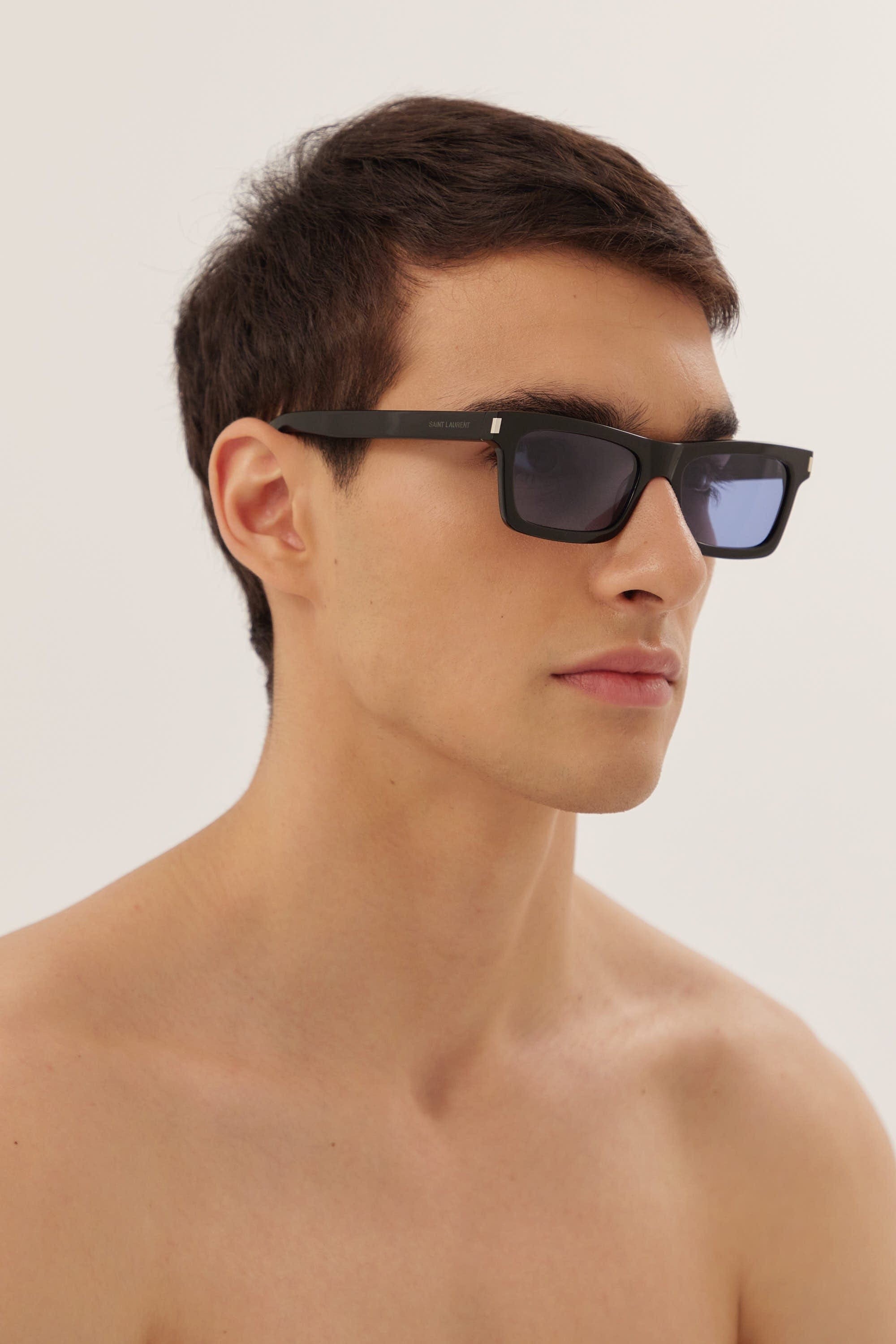 Saint Laurent angular black and blue UNISEX sunglasses