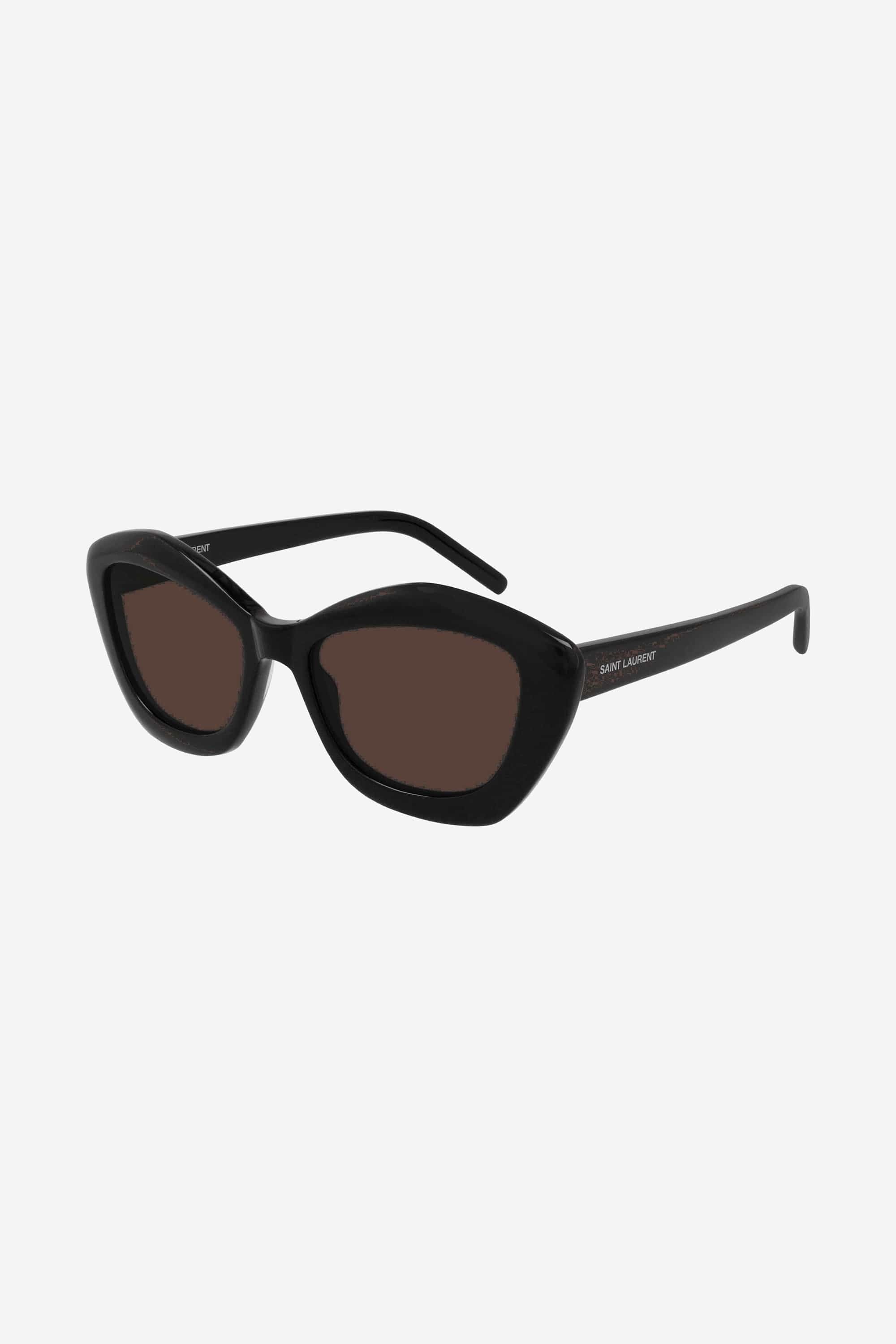 Saint Laurent geometric cat-eye black sunglasses