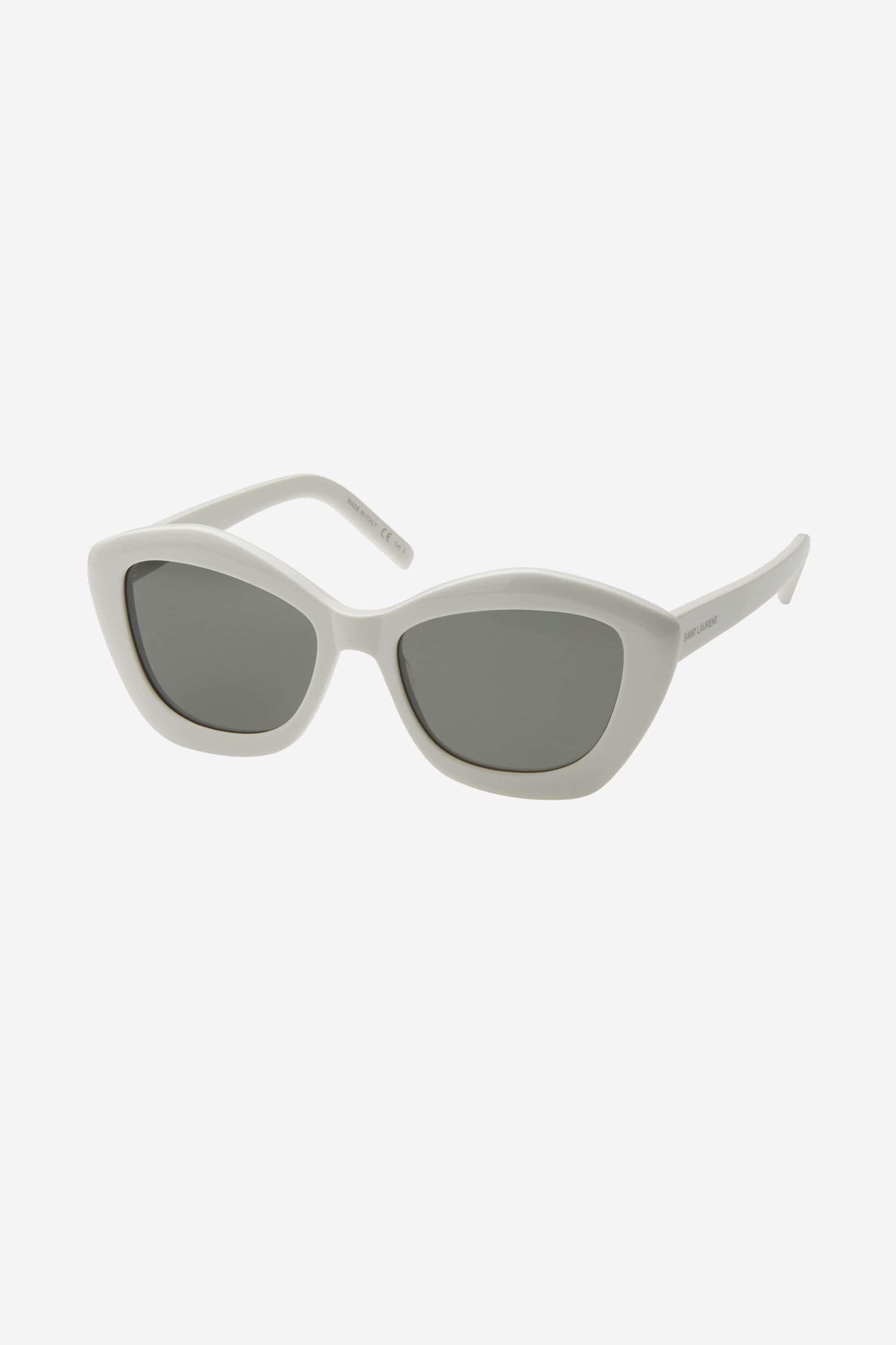 Saint Laurent geometric cat-eye ivory sunglasses