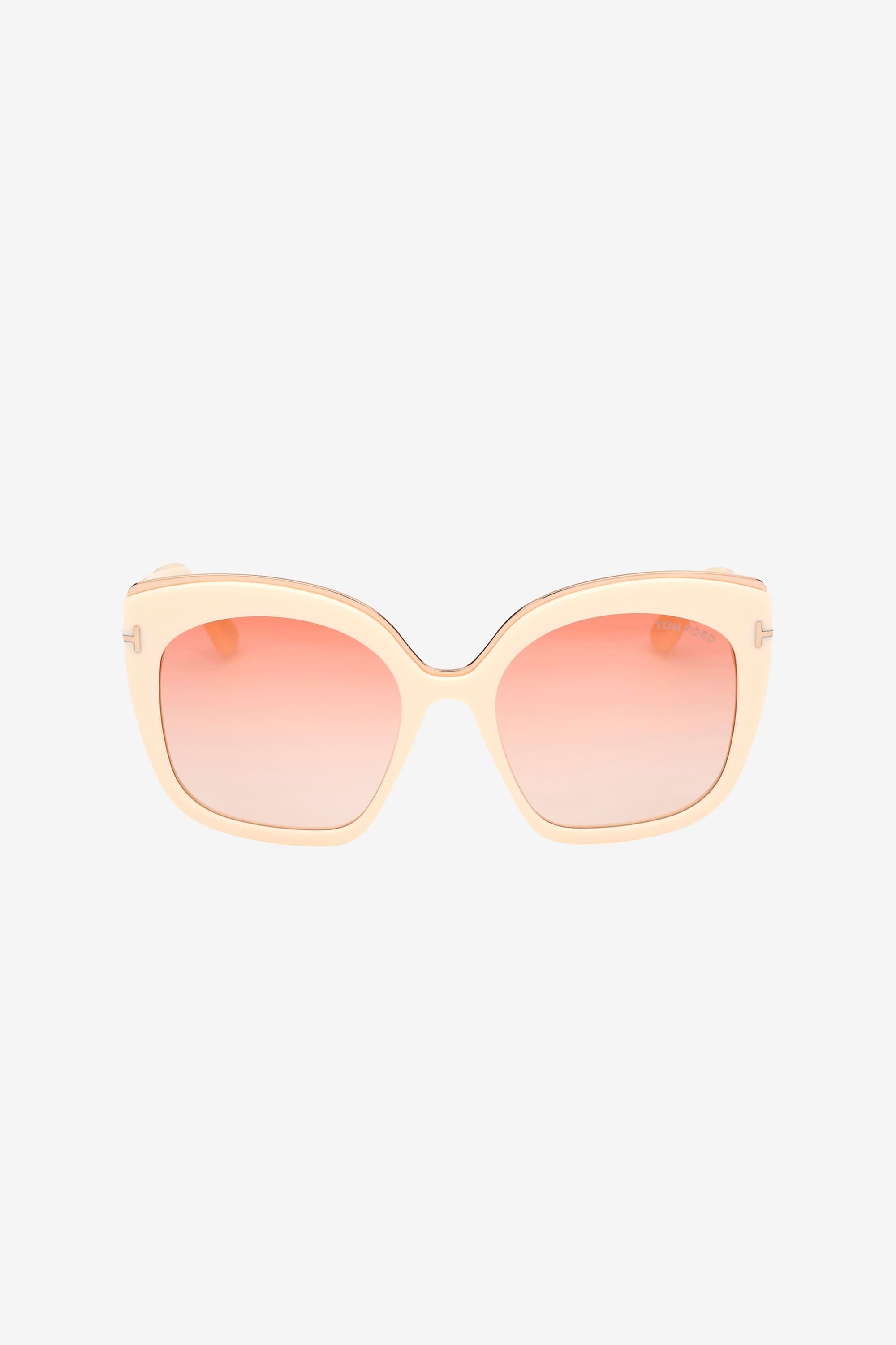 Tom Ford cat eye feminine sunglasses in white