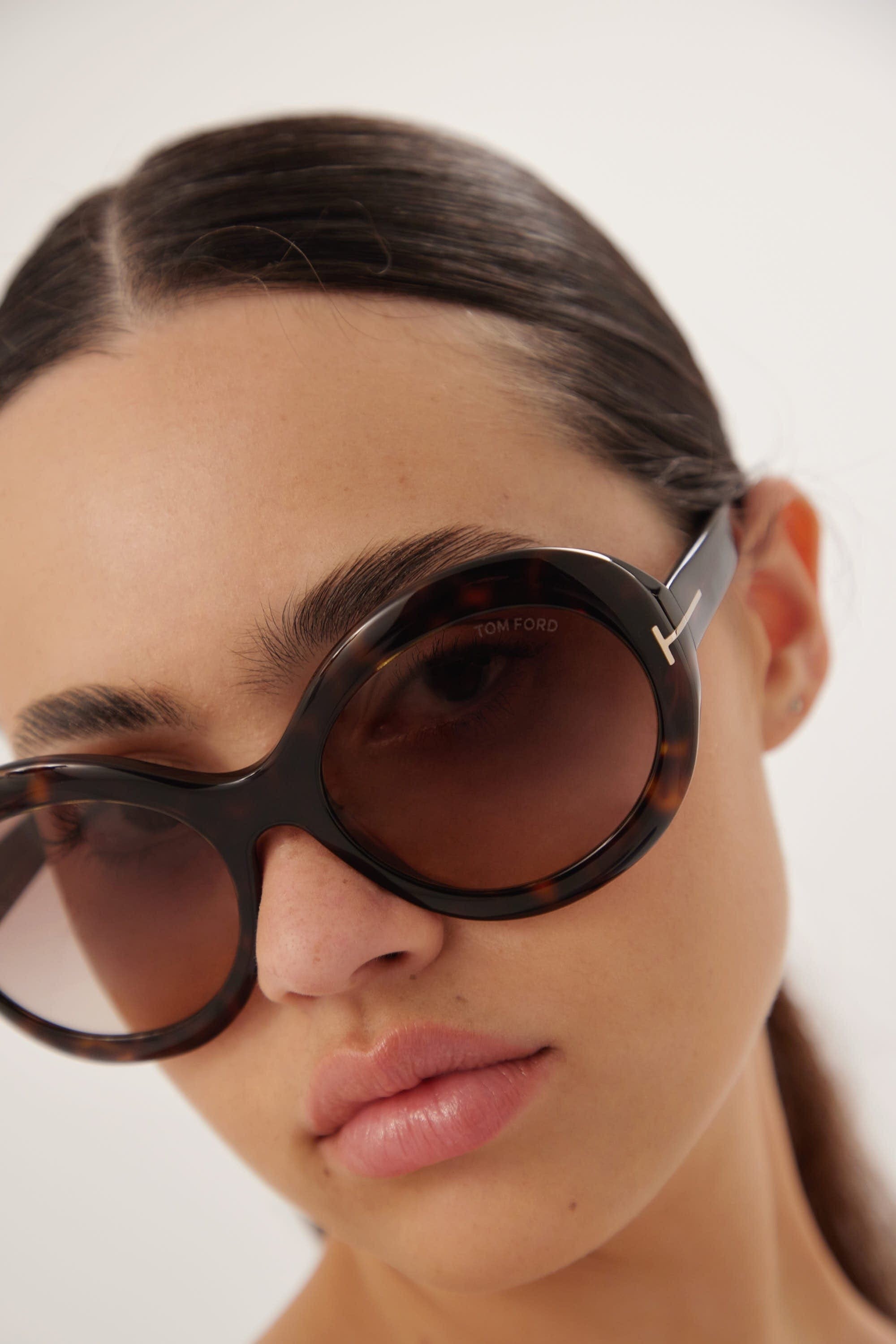 Tom Ford havana round sunglasses