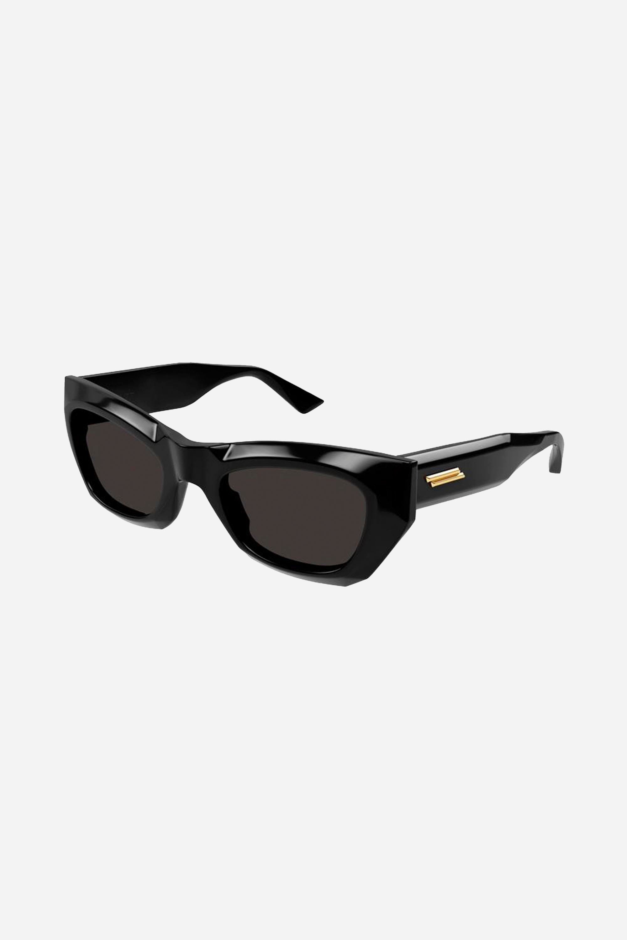 Bottega Veneta bold wrap black sunglasses