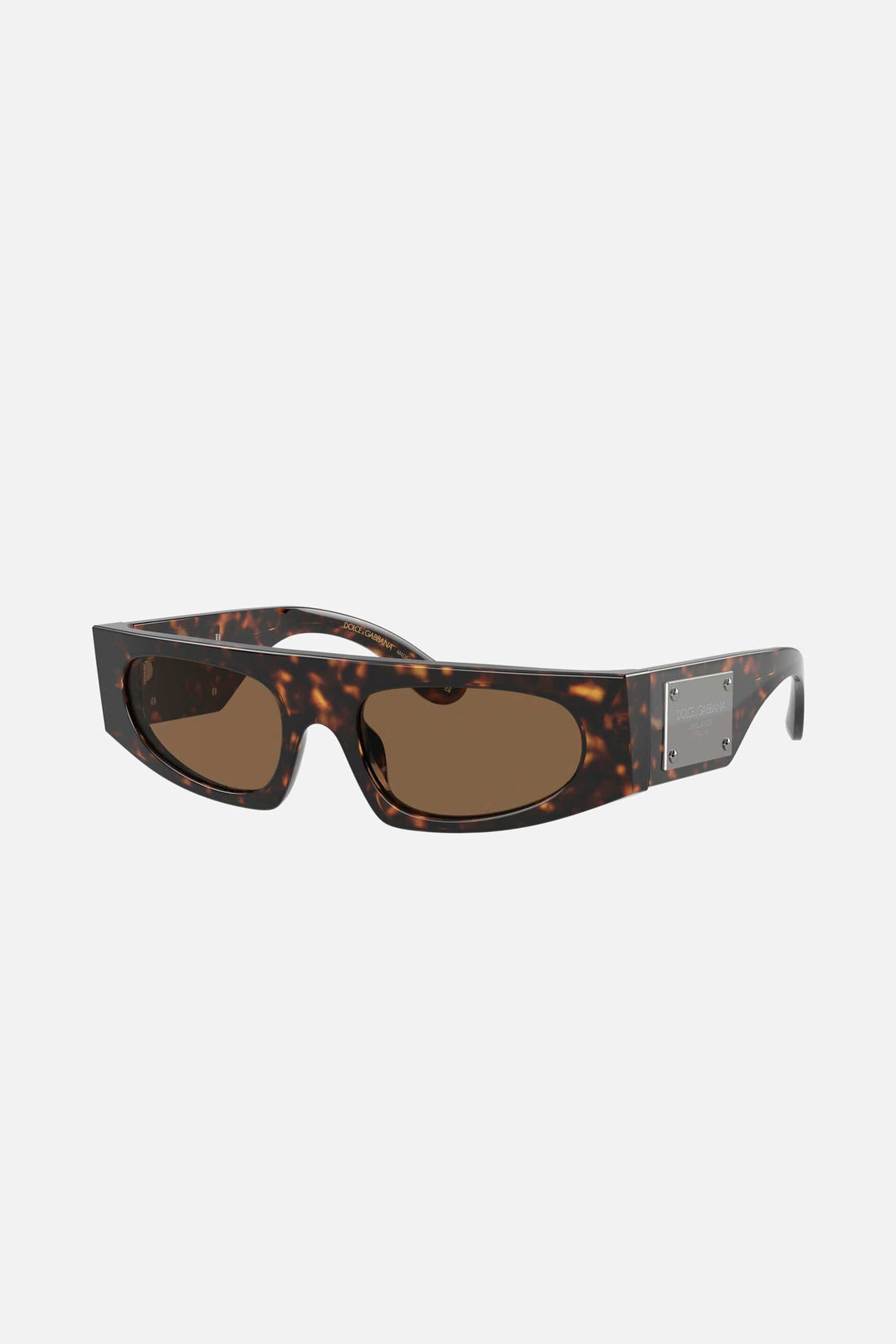 Dolce & Gabbana havana rectangular cat-eye sunglasses