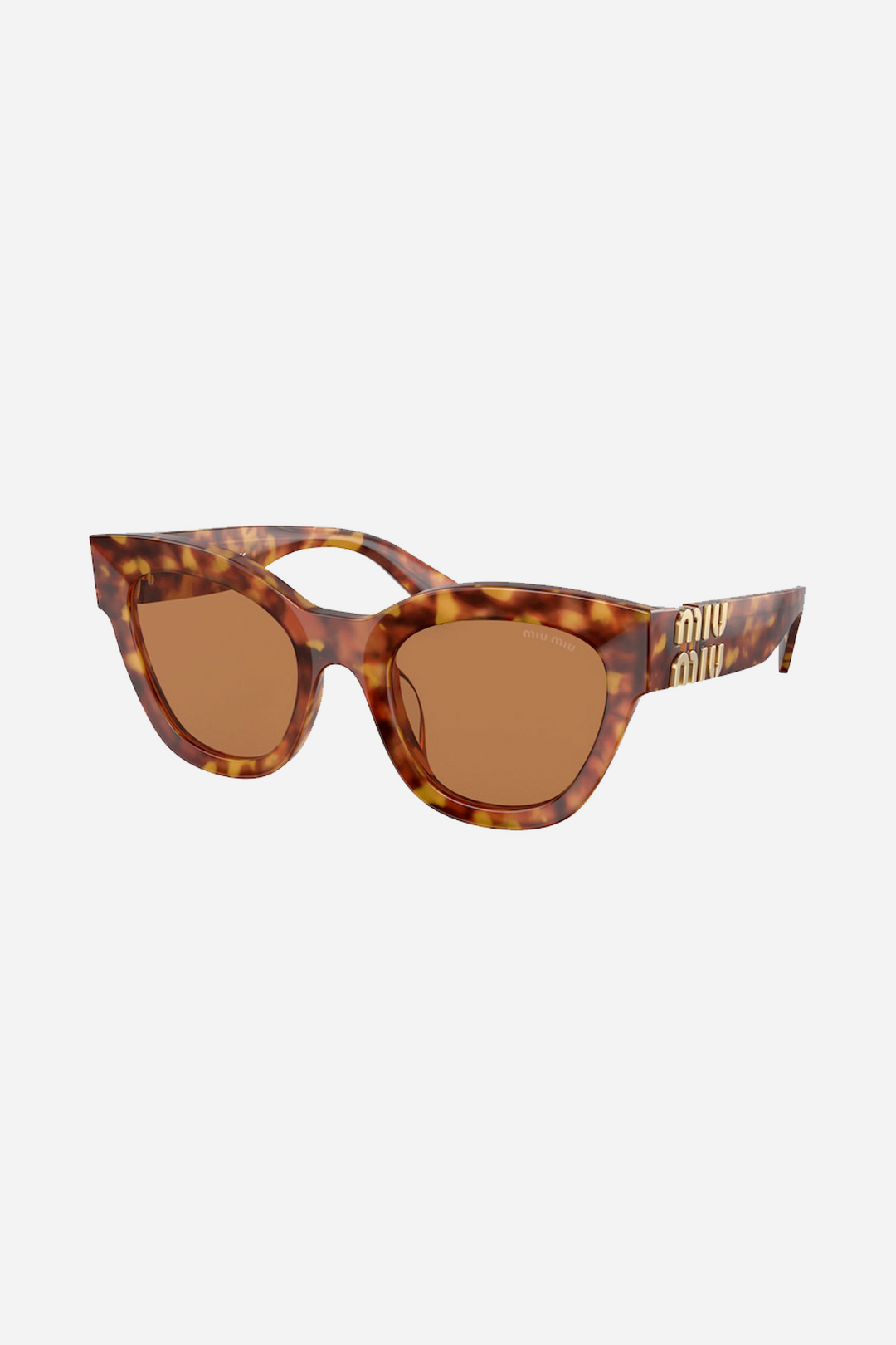 Miu Miu cat-eye light havana sunglasses