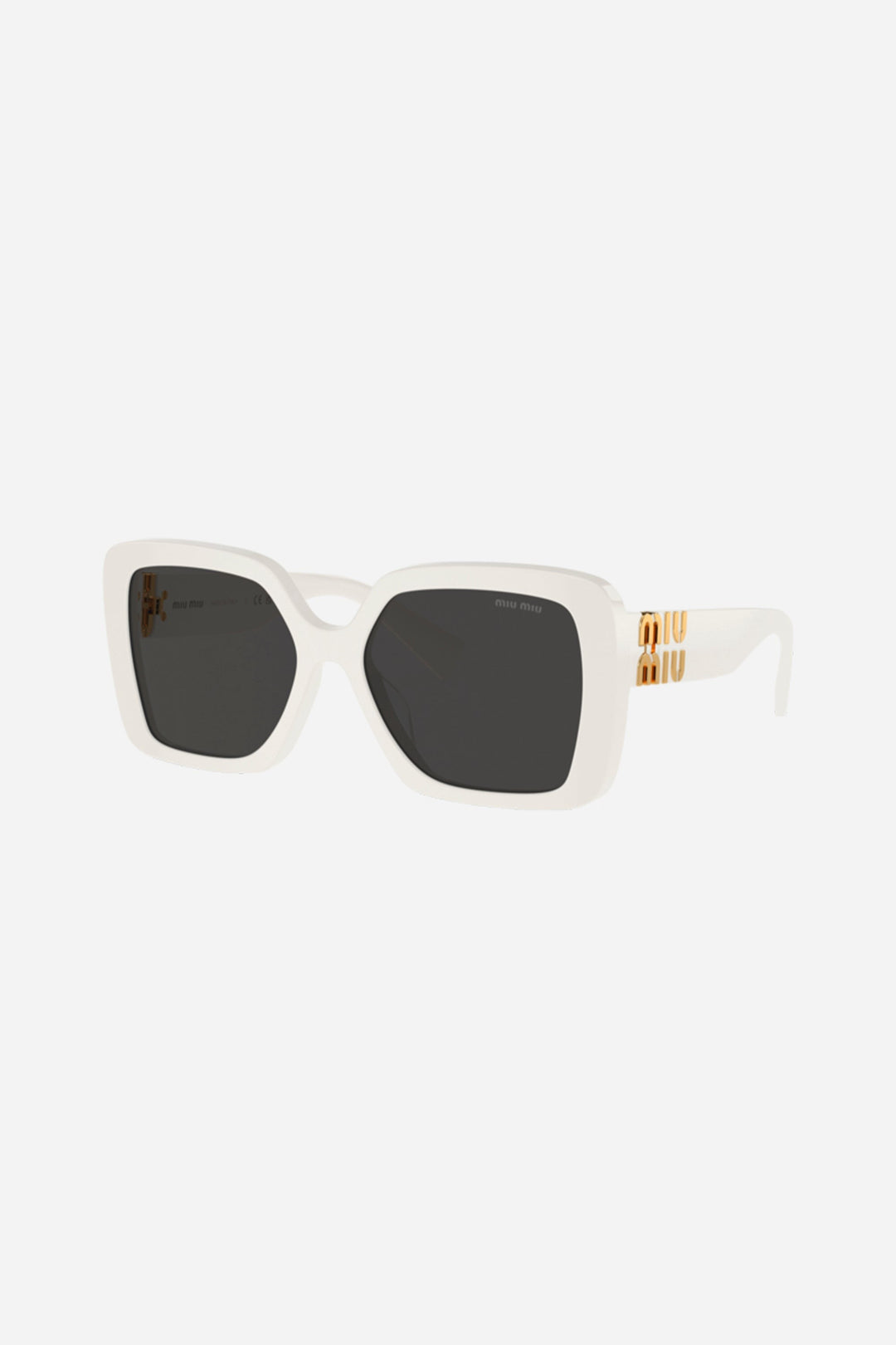 Miu Miu rectangular white  acetate sunglasses