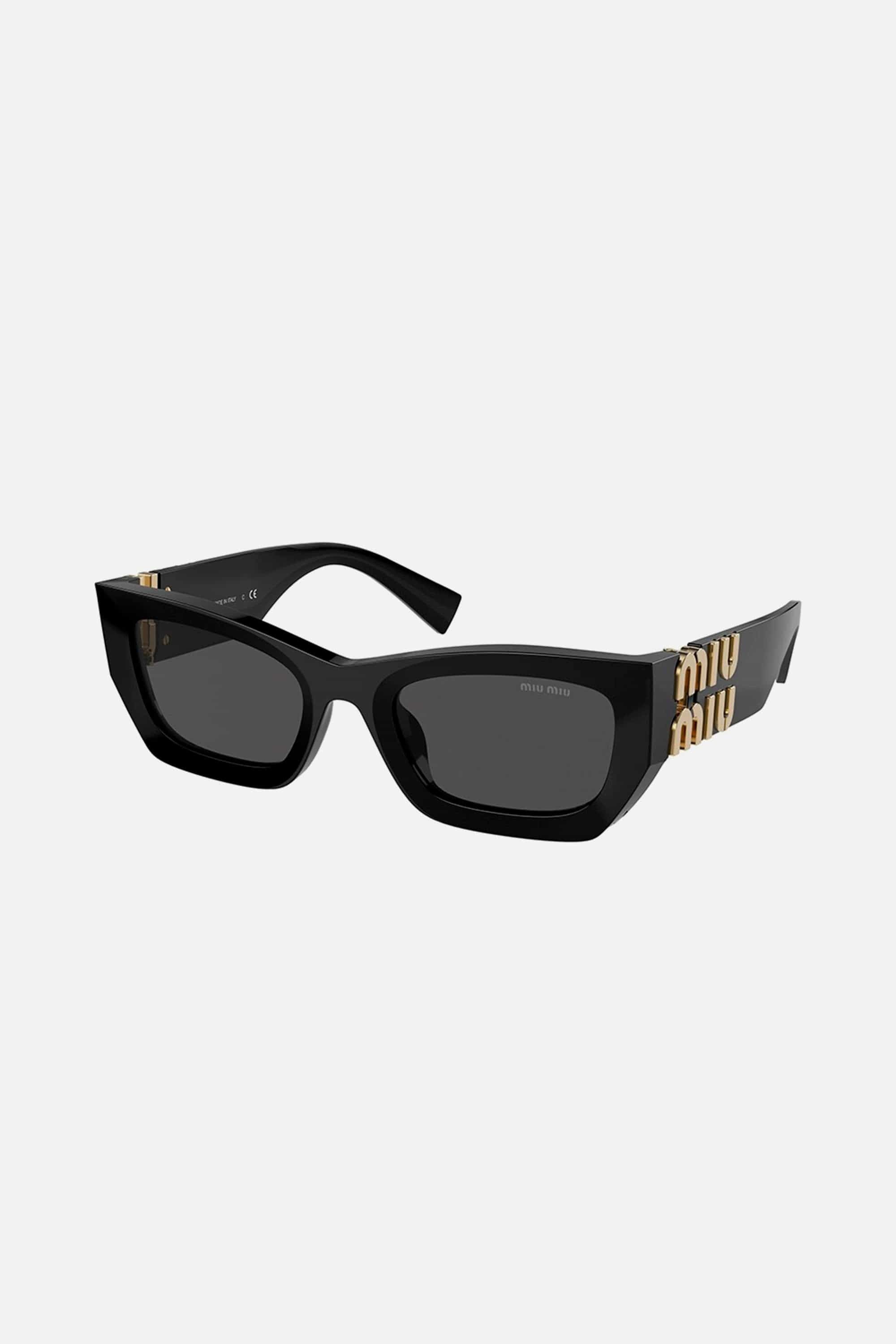 Miu Miu small cat-eye black sunglasses