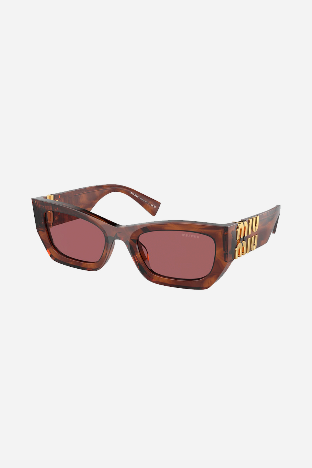 Miu Miu small cat-eye brown sunglasses