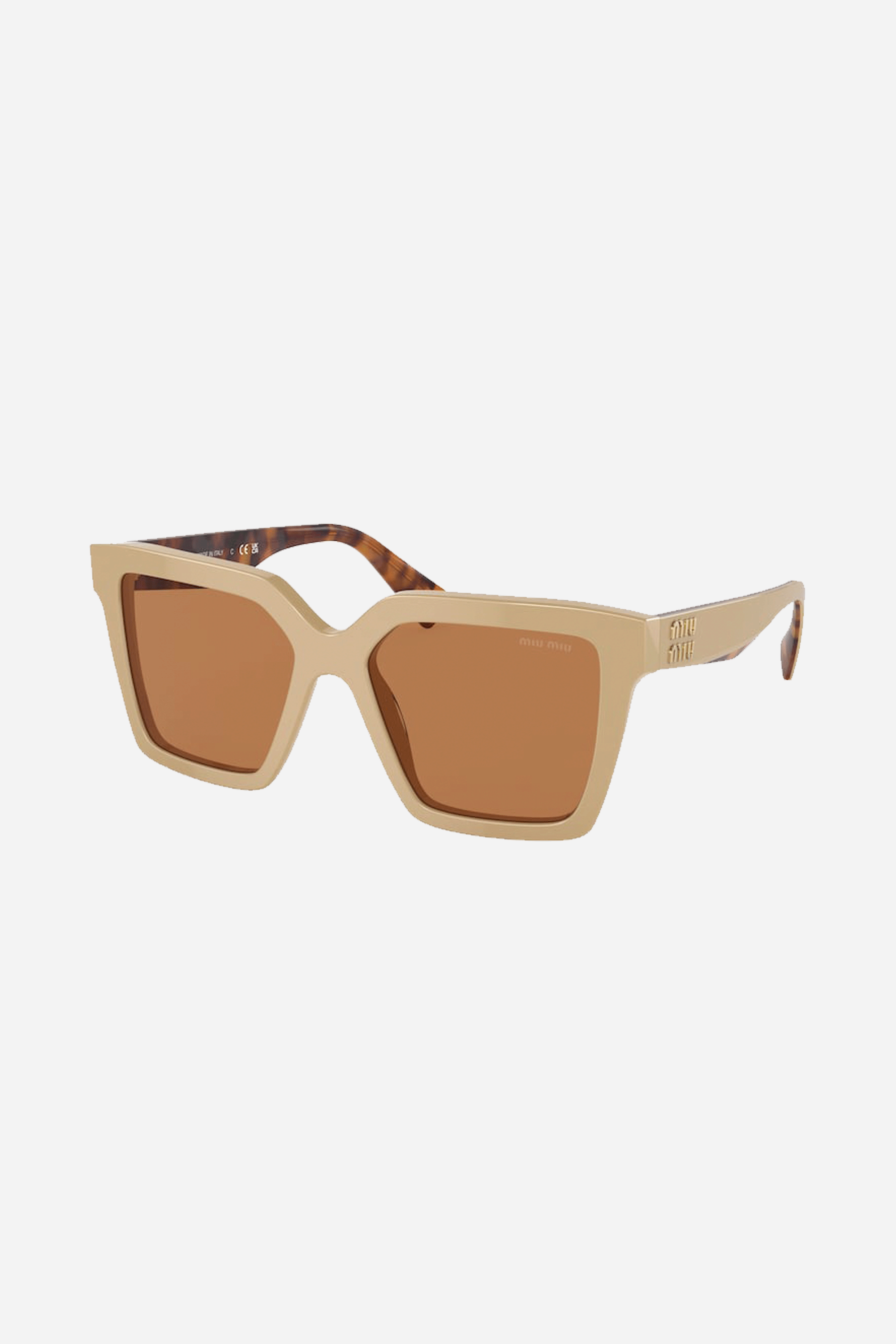 Miu Miu squared beige sunglasses