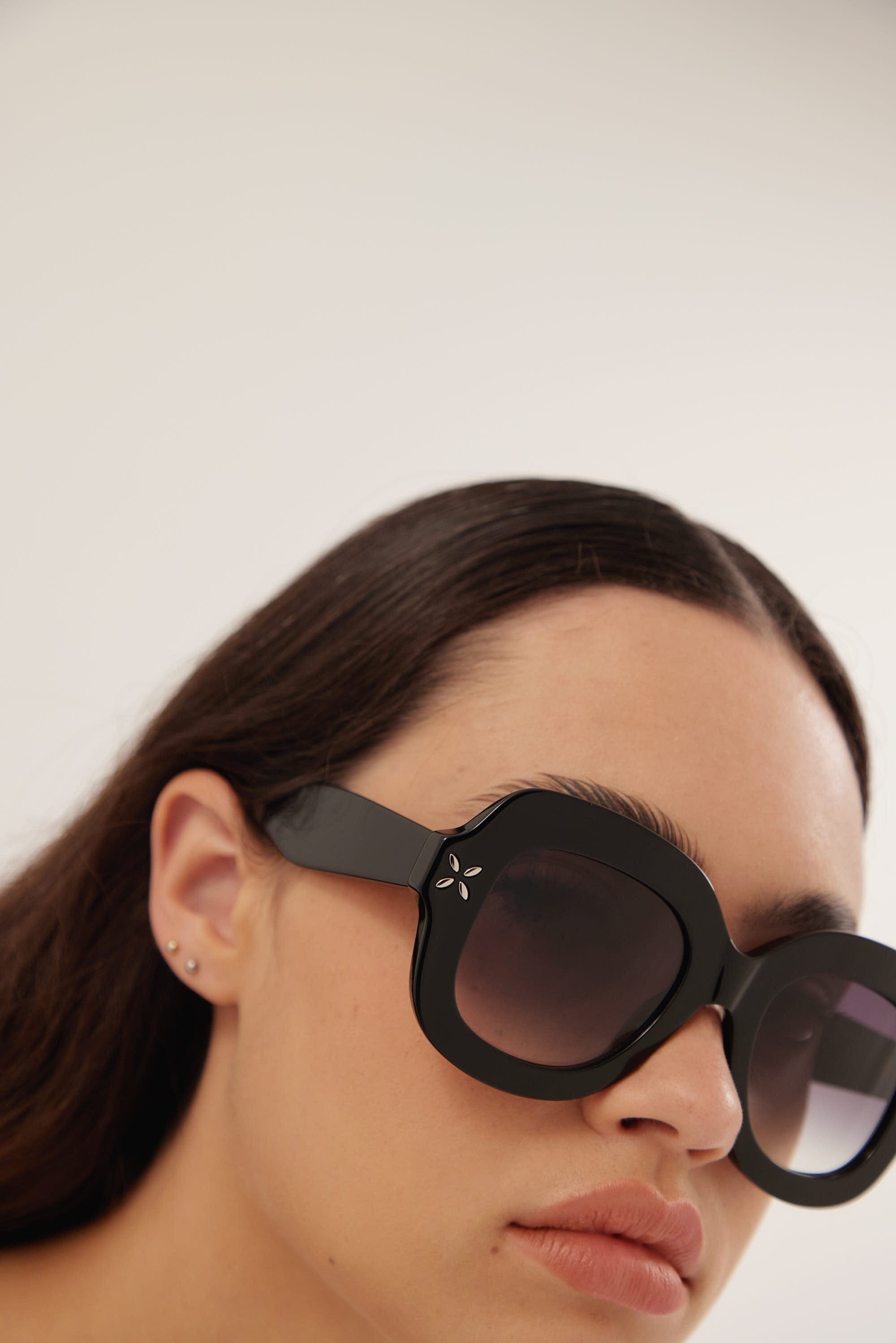 Alaia black oversize squared sunglasses