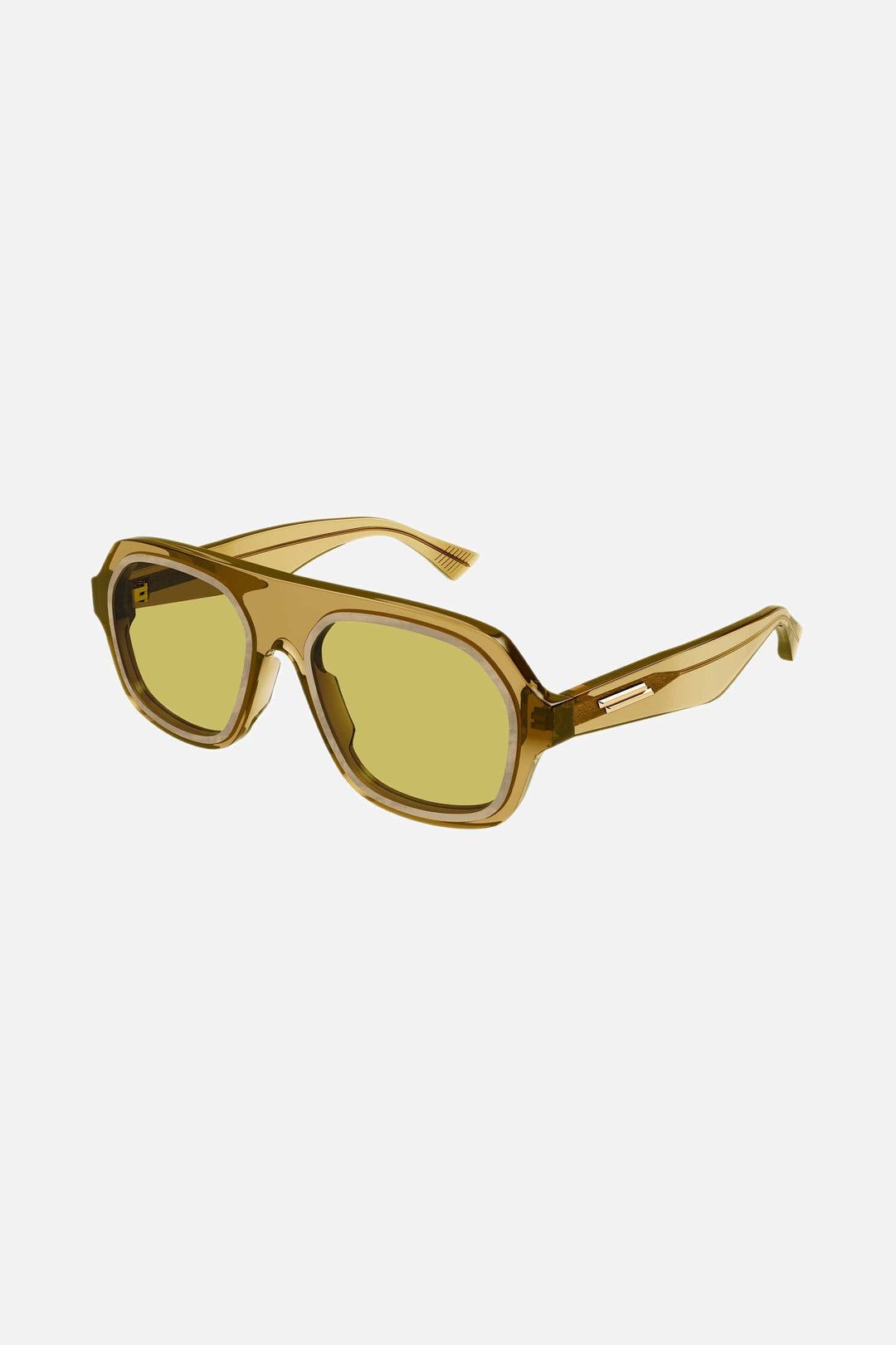 Bottega Veneta caravan yellow sunglasses