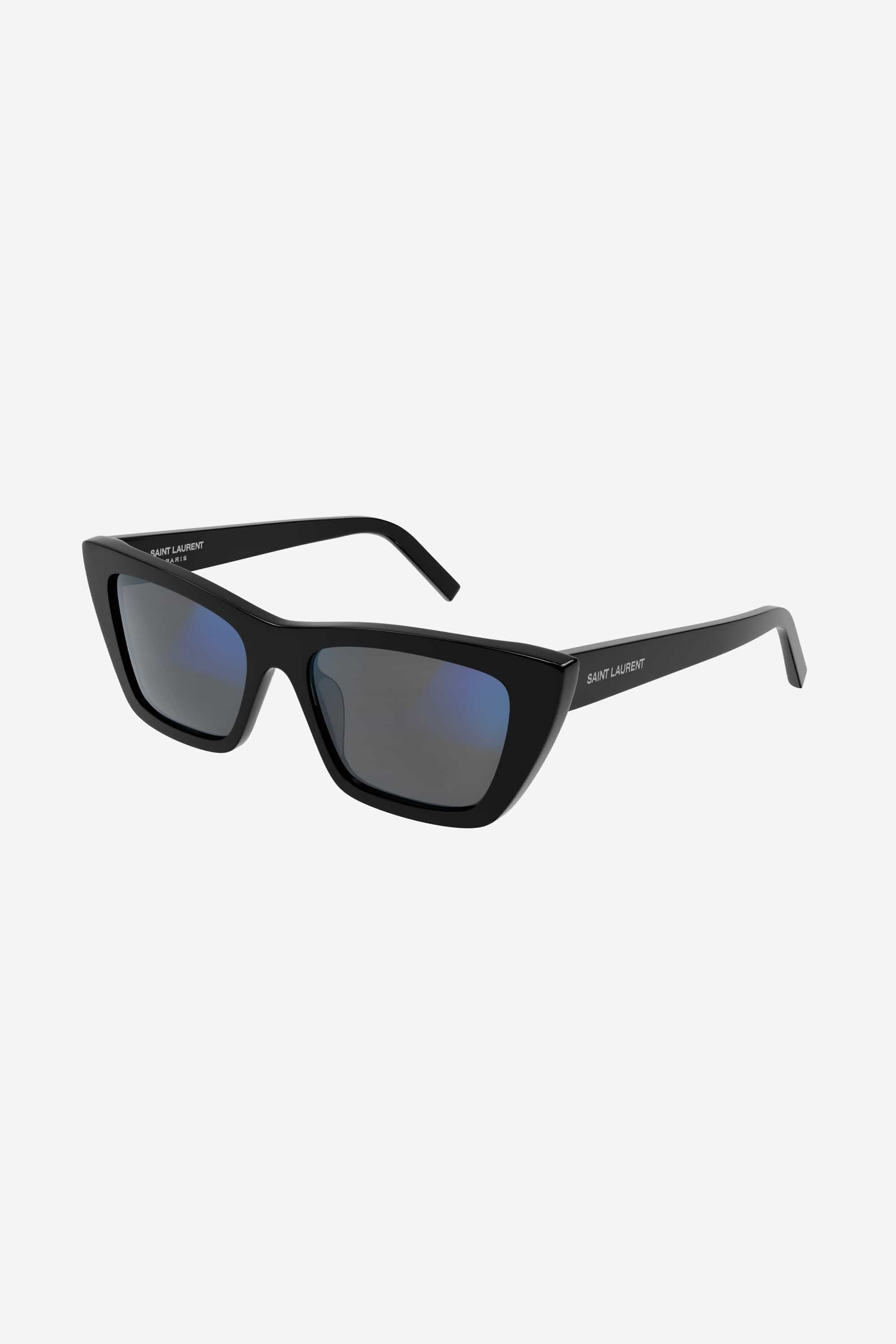 Saint Laurent mica black blue light frame