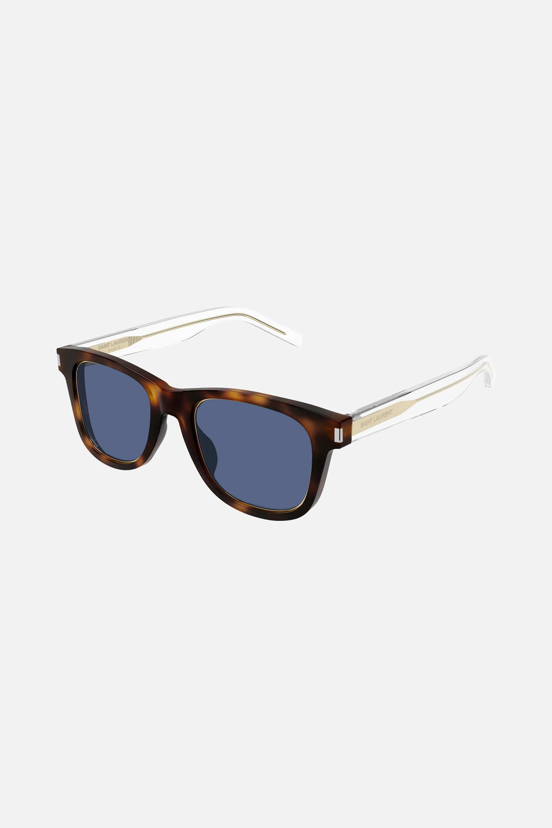 Saint Laurent squared havana angular sunglasses