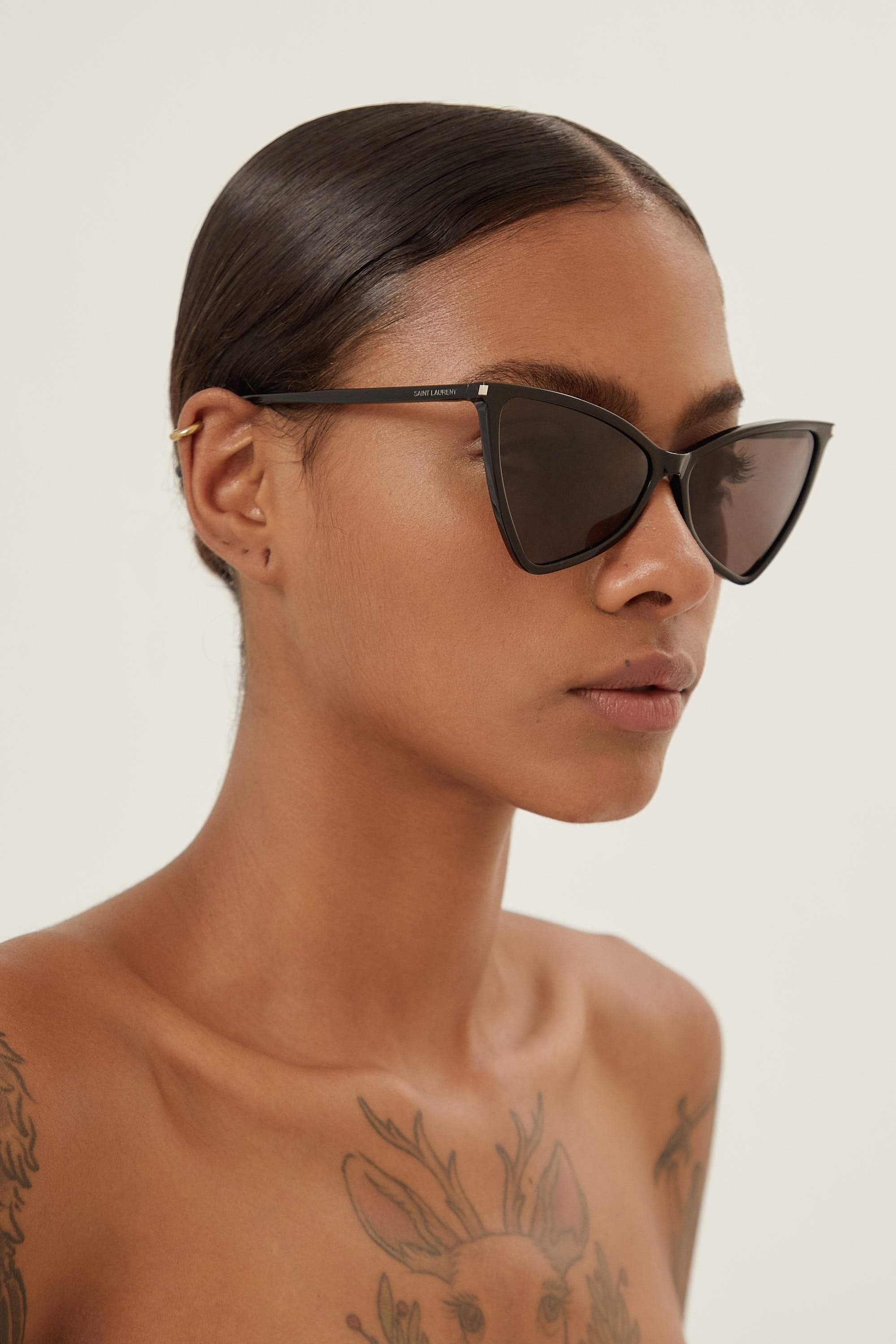 Saint Laurent thin acetate frame featuring Jerry shape