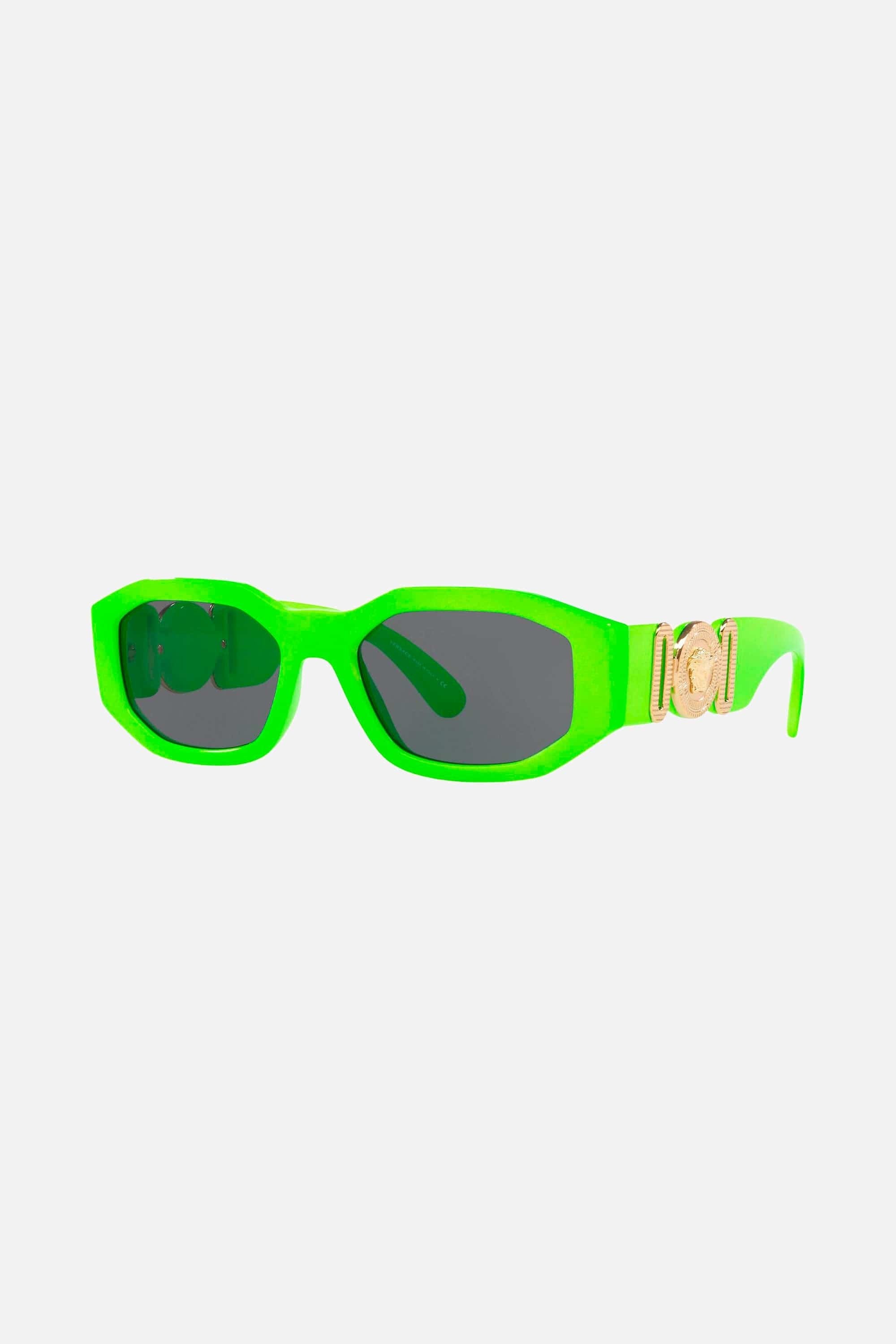 Versace biggie sunglasses in green with iconic jellyfish