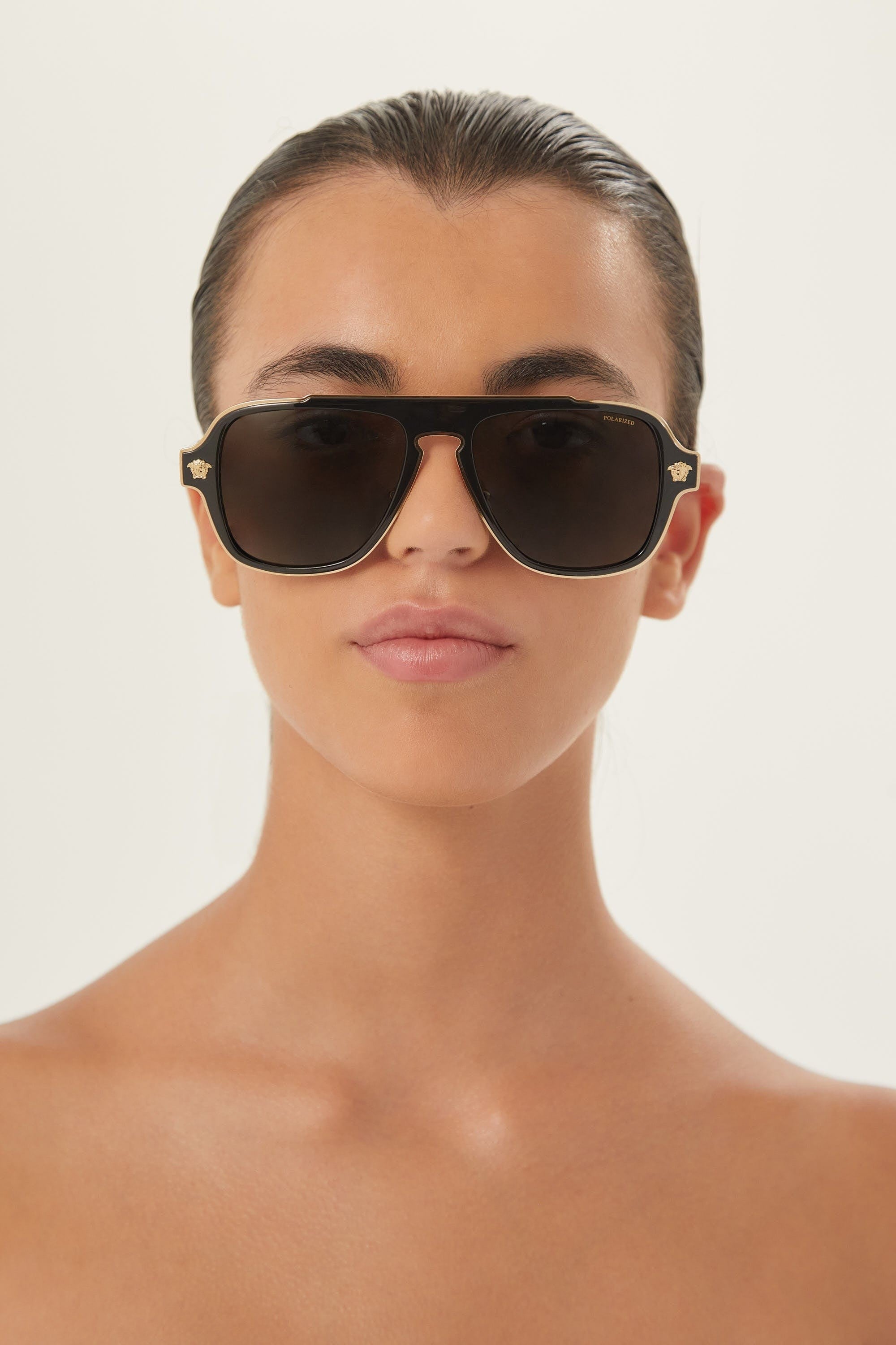 Versace caravan sunglasses with gold details