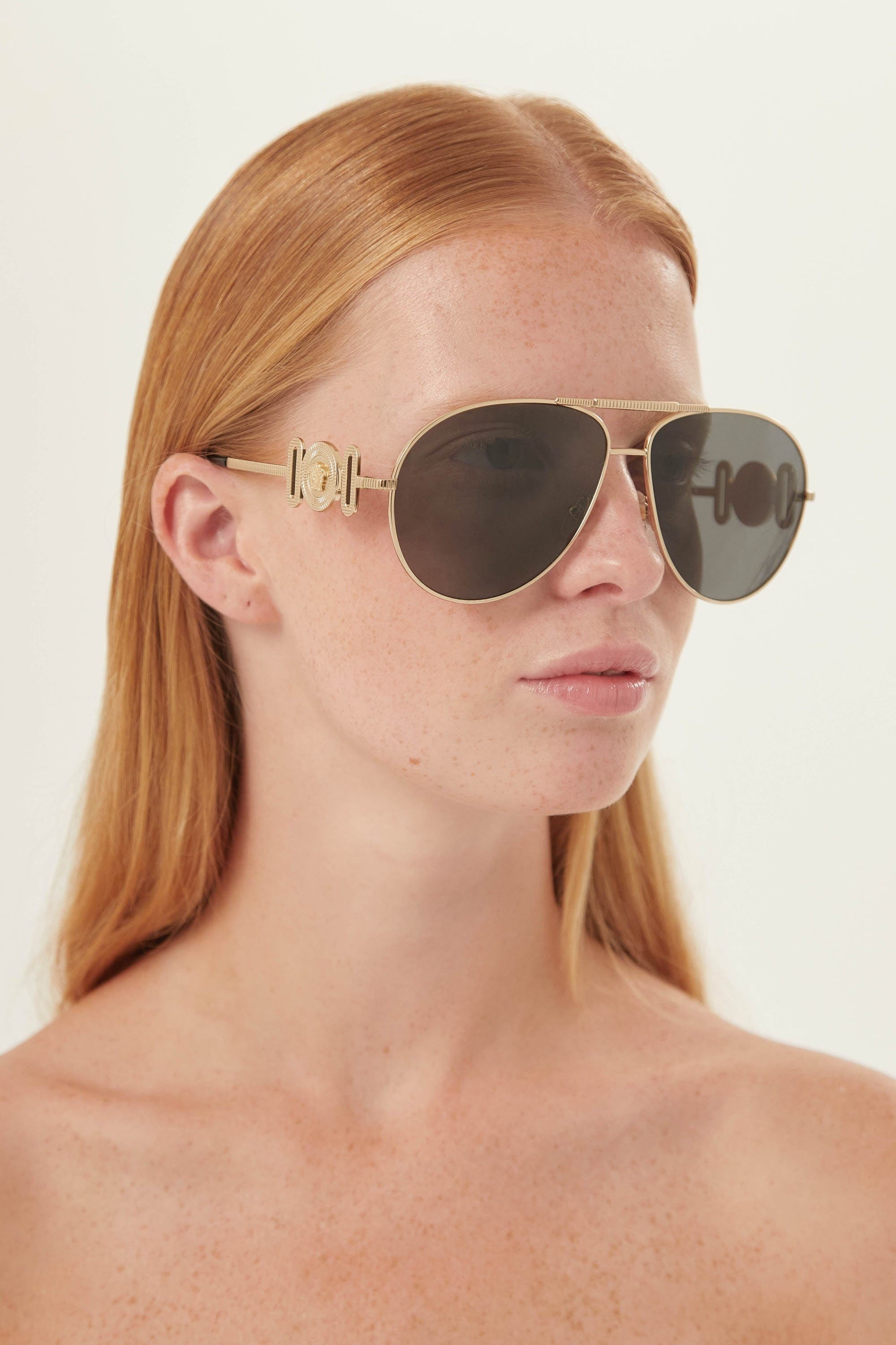 Versace caravan sunglasses with gold details