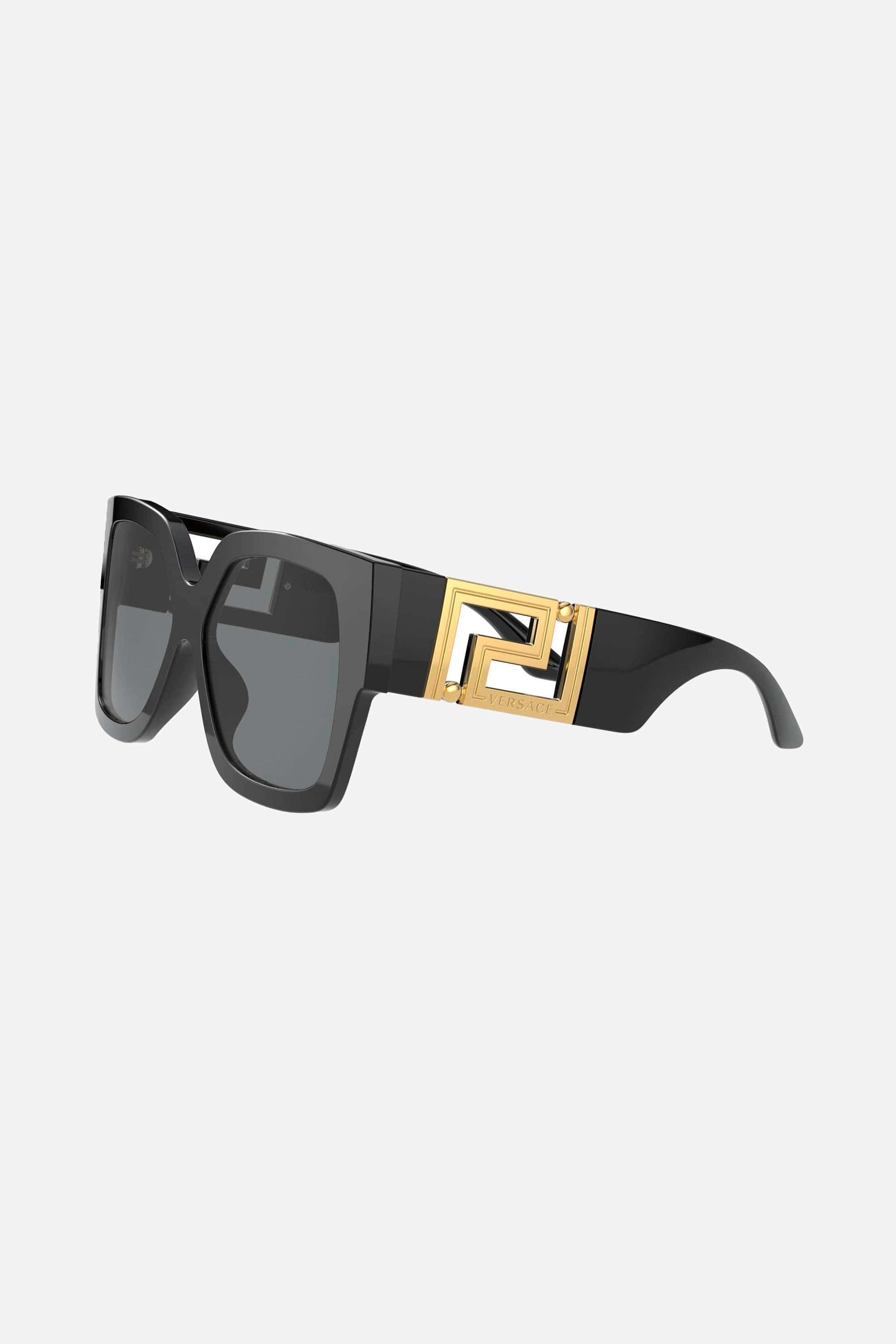 Versace squared oversized grey sunglasses