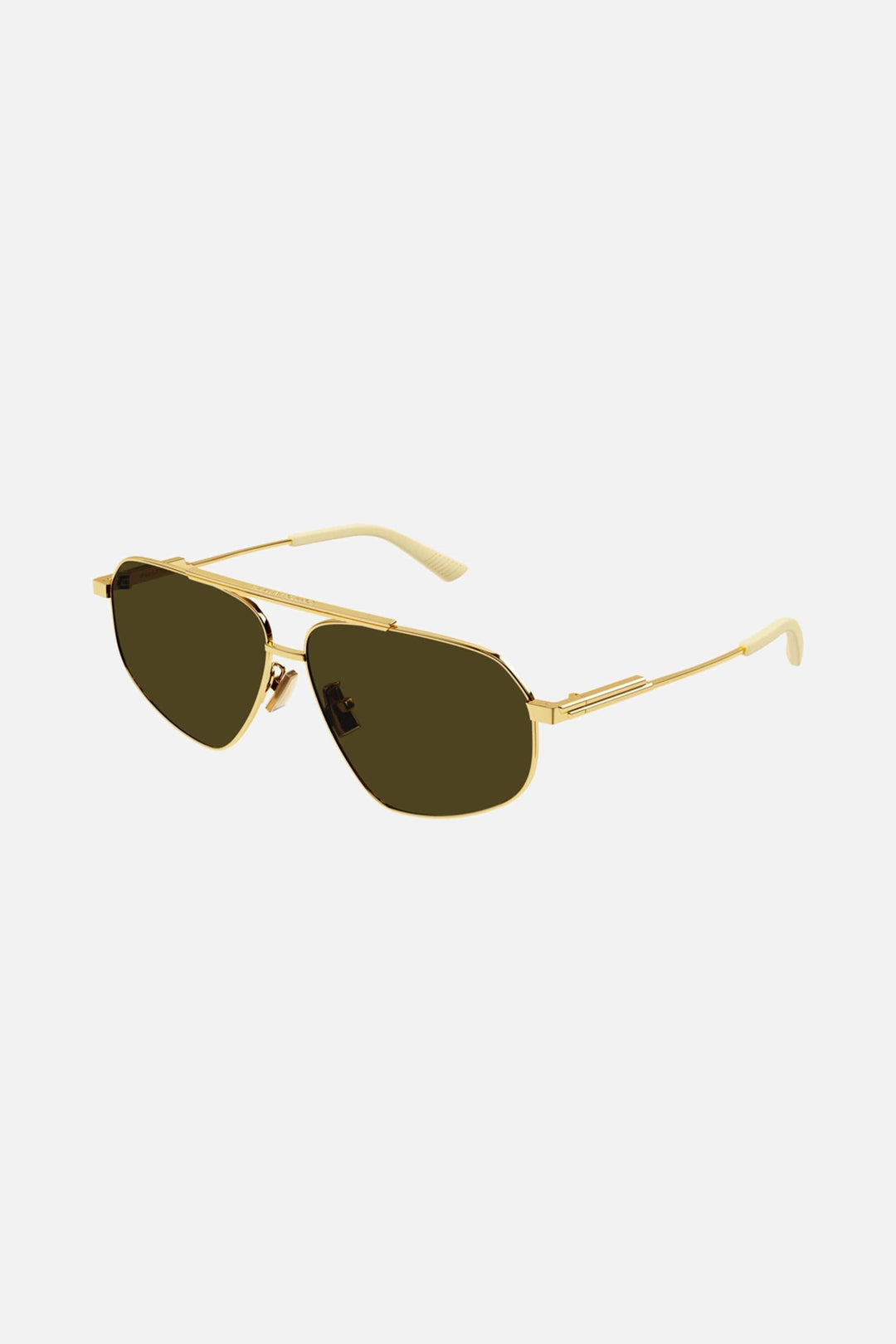 Bottega Veneta geometric caravan metal gold sunglasses