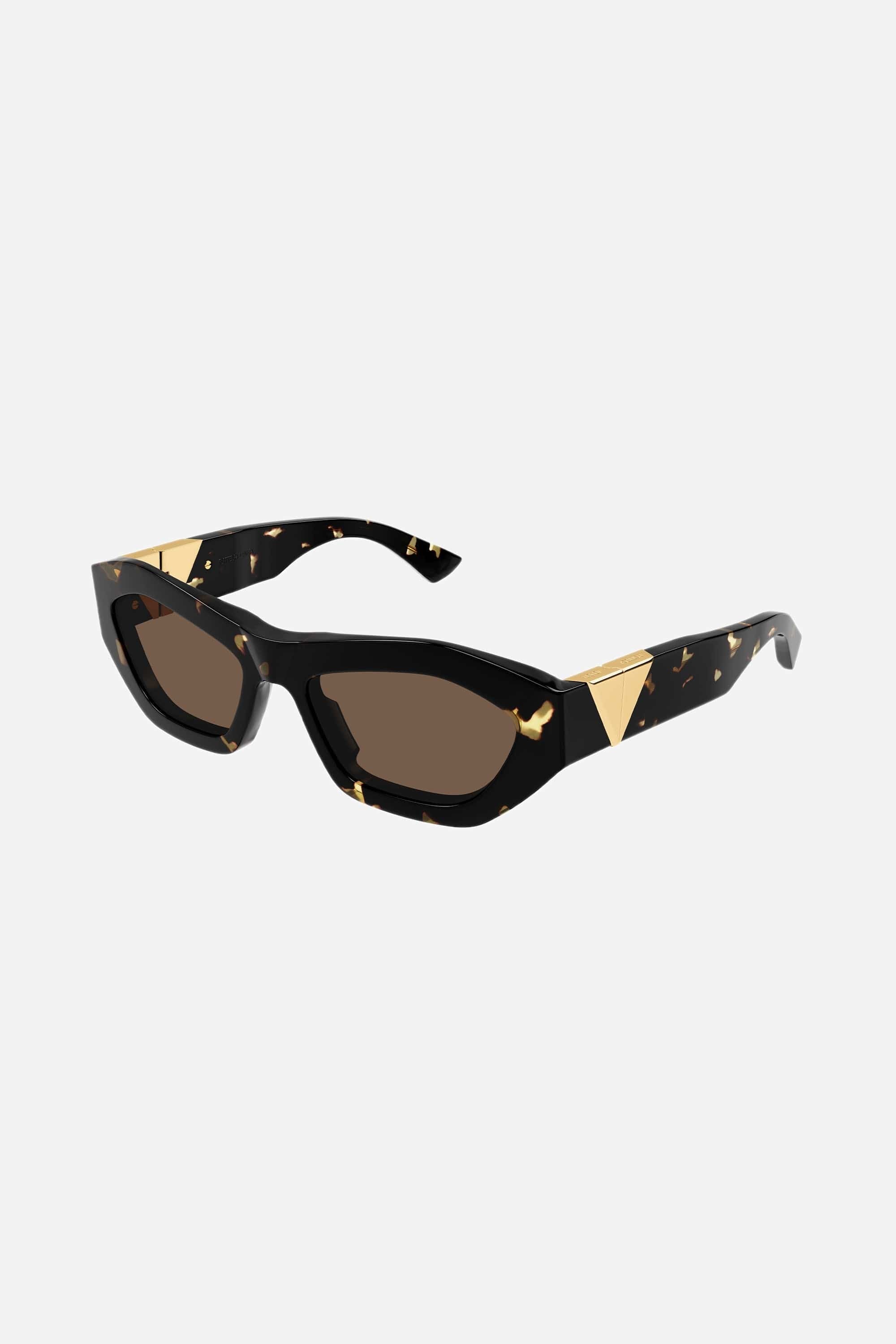 Bottega Veneta geometrical havana sunglasses