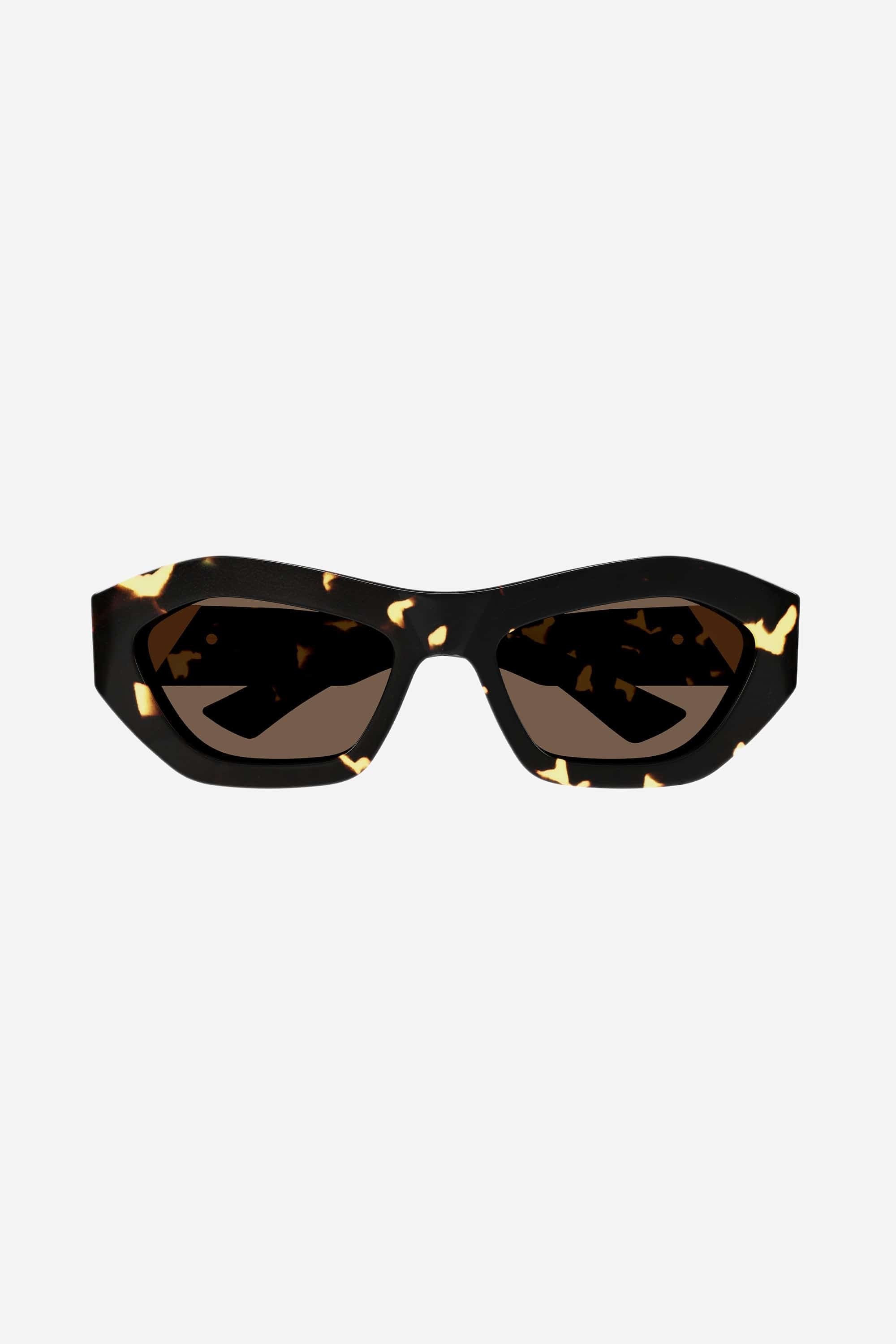 Bottega Veneta geometrical havana sunglasses