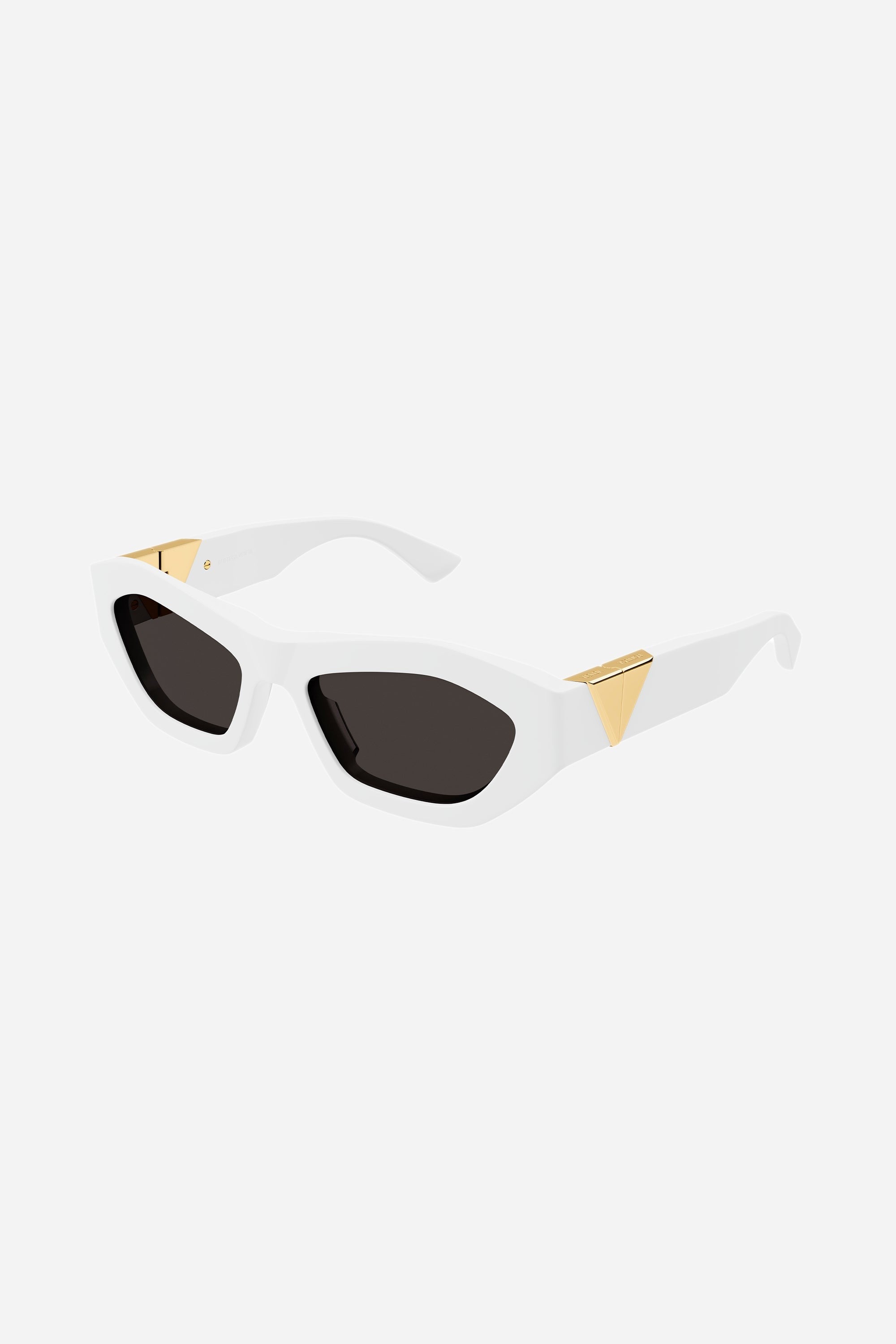 Bottega Veneta geometrical white sunglasses