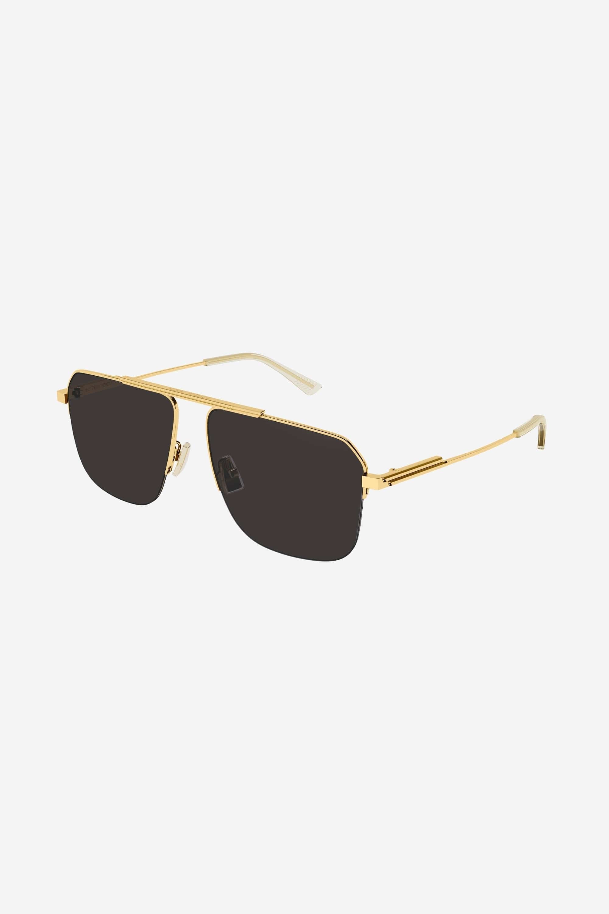 Bottega Veneta gold caravan sunglasses