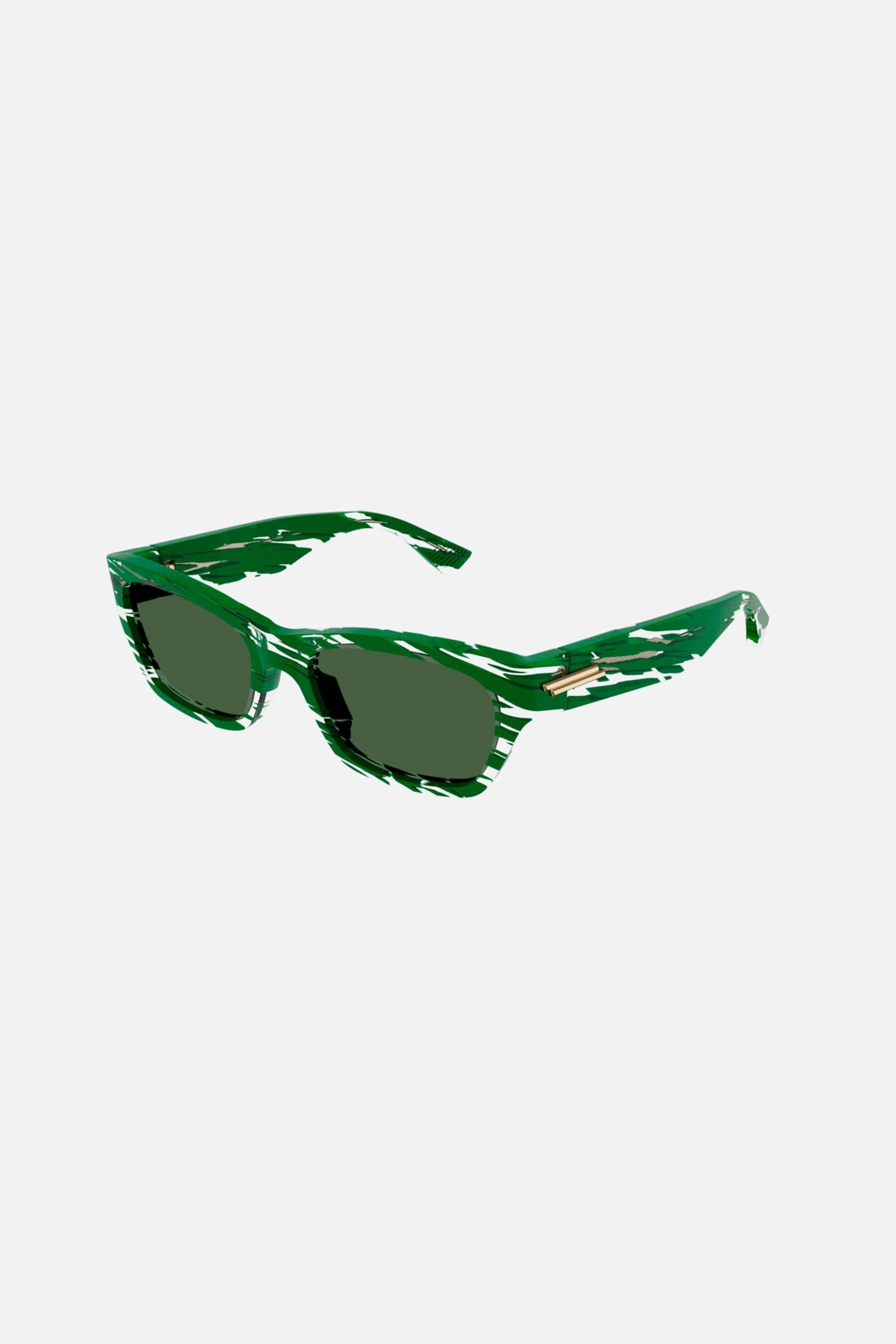 Bottega Veneta green squared sunglasses