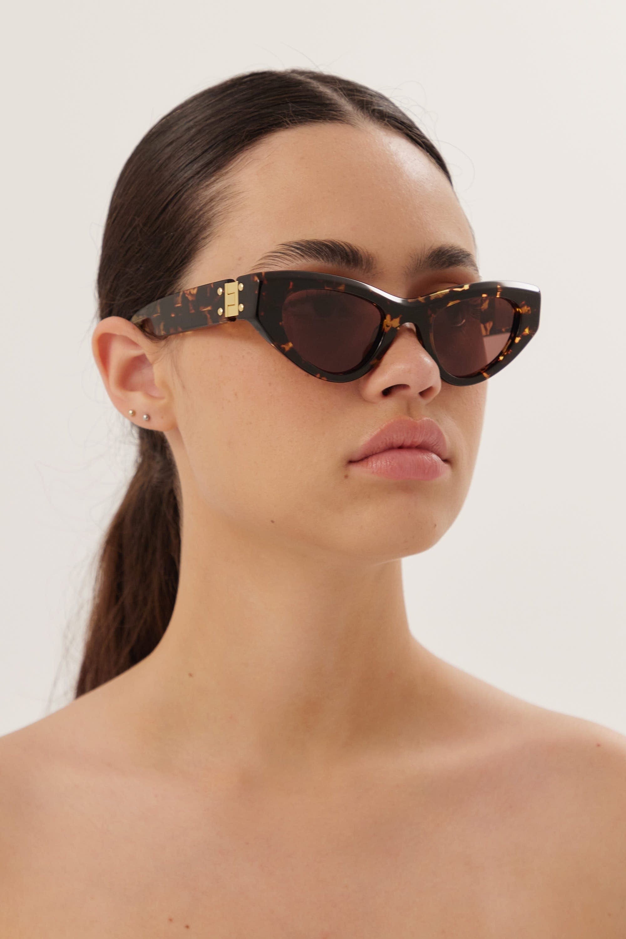 Bottega Veneta havana cat eye sunglasses