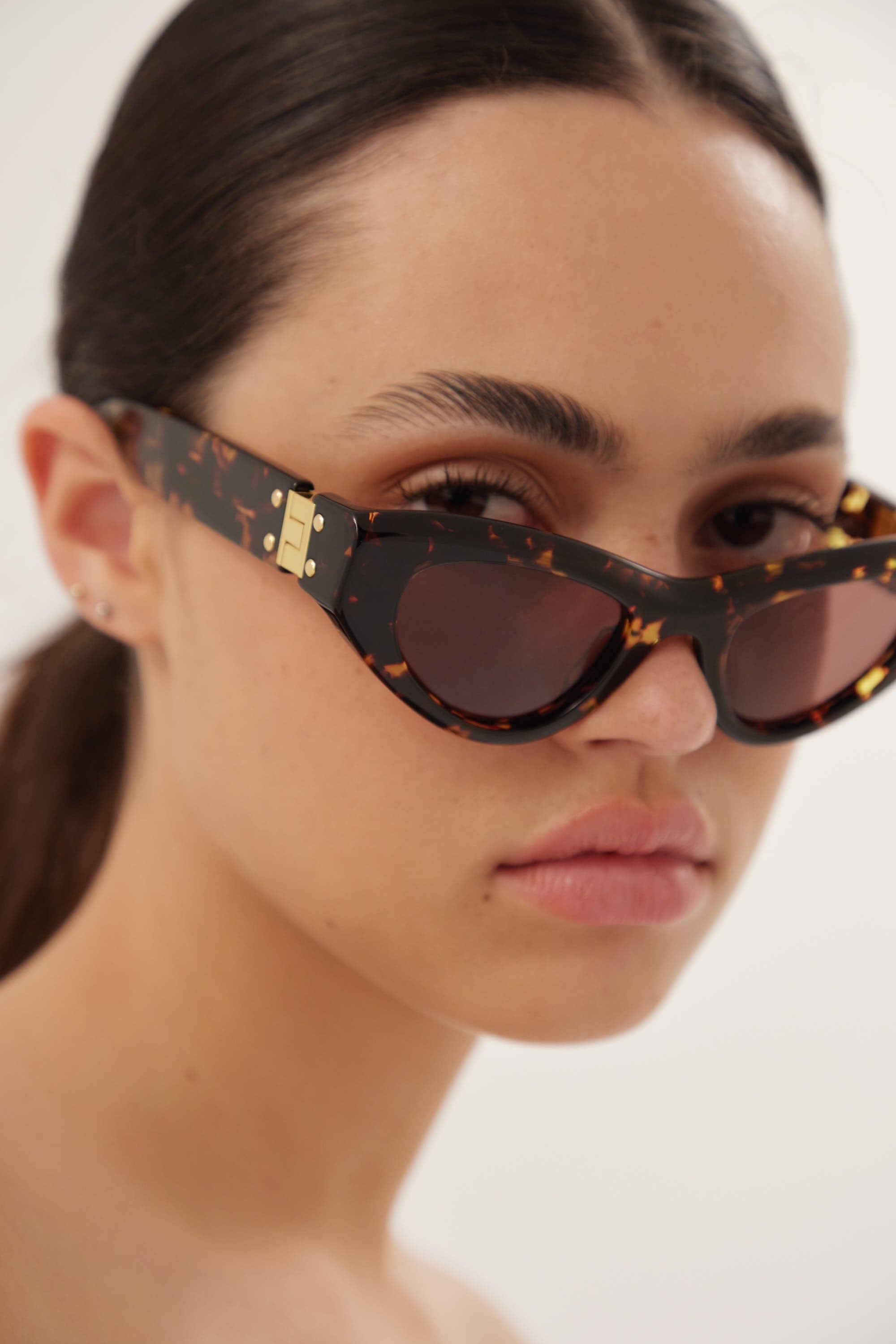 Bottega Veneta havana cat eye sunglasses