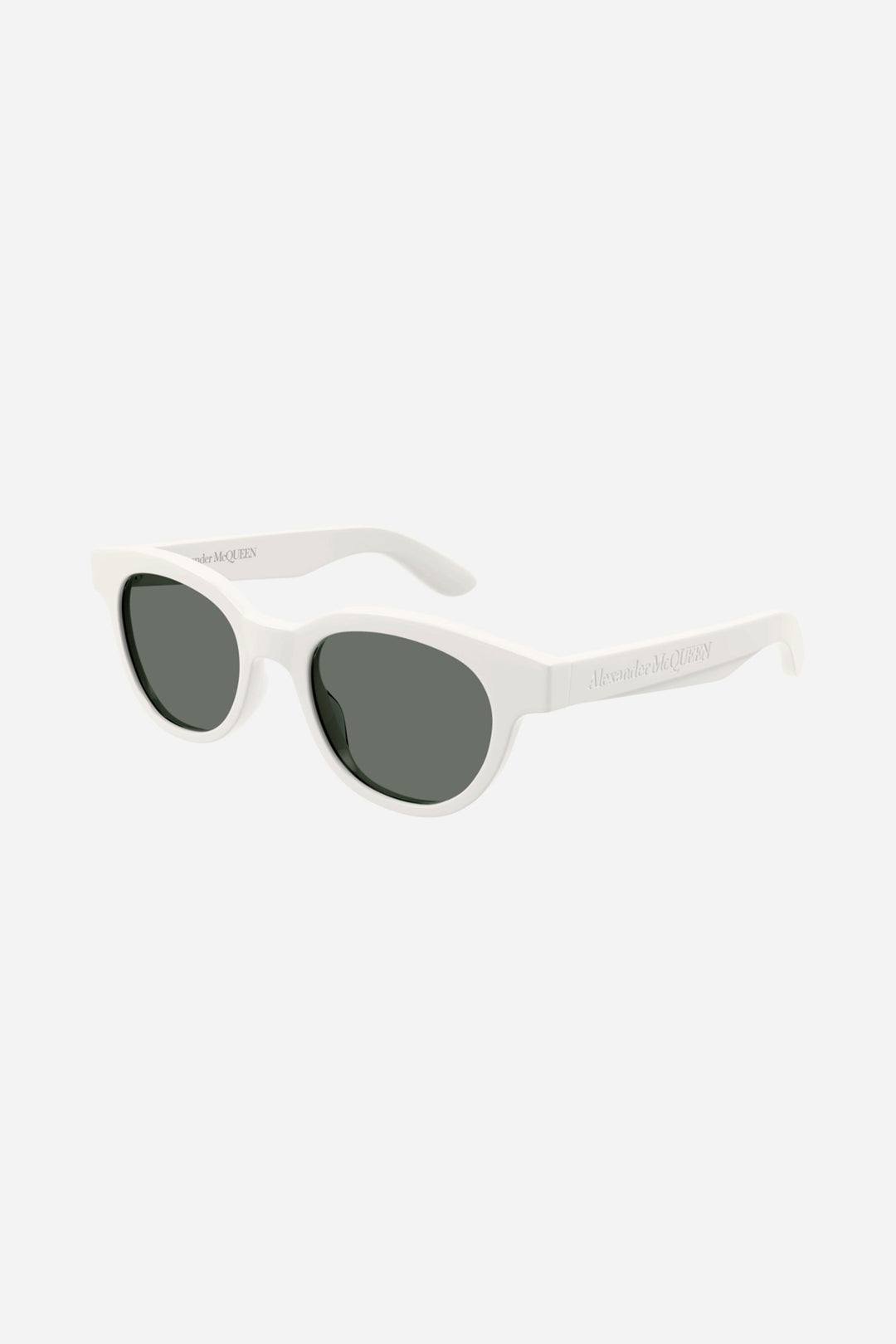 Alexander McQueen white unisex sunglasses