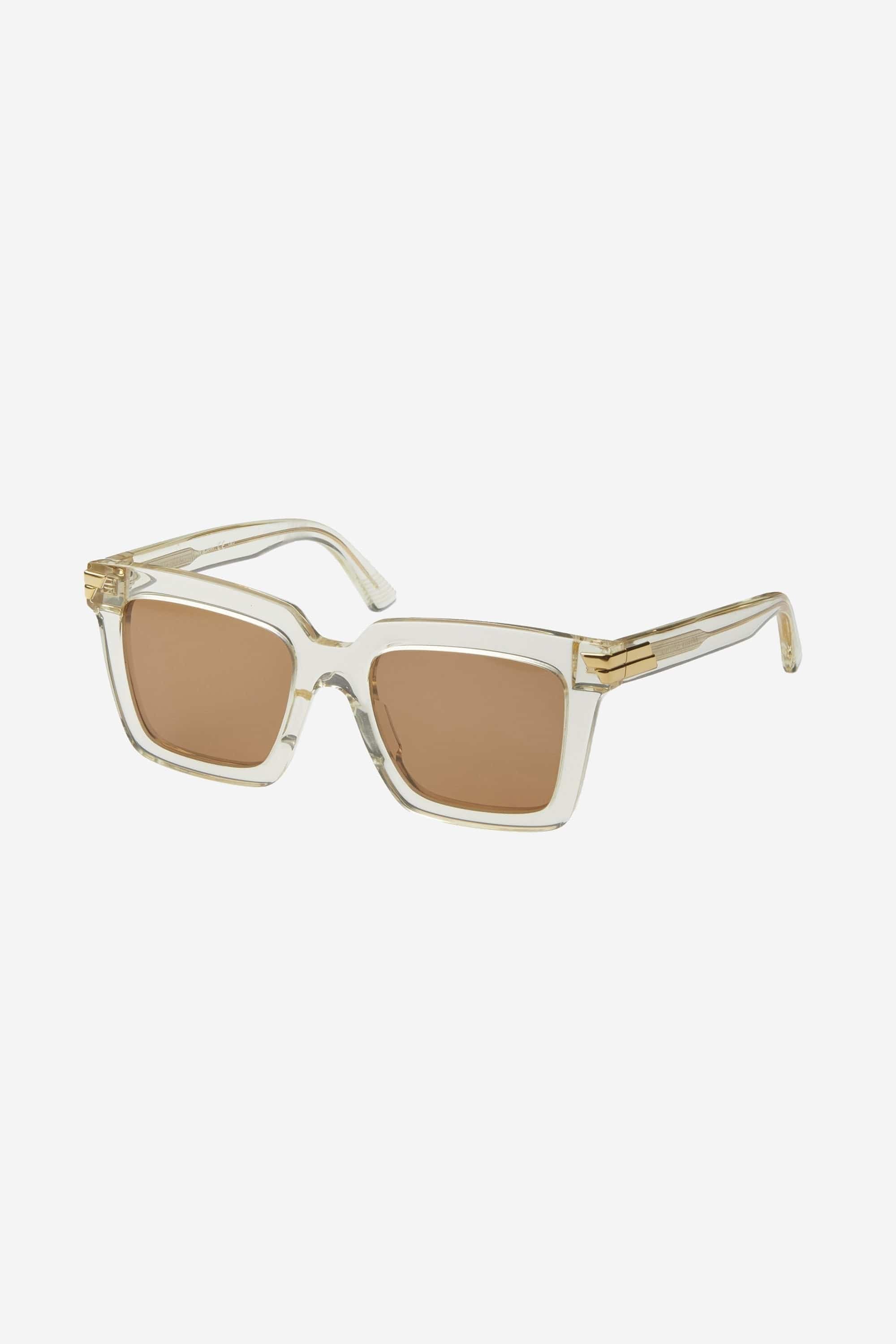 Bottega Veneta iconic squared crystal acetate sunglasses