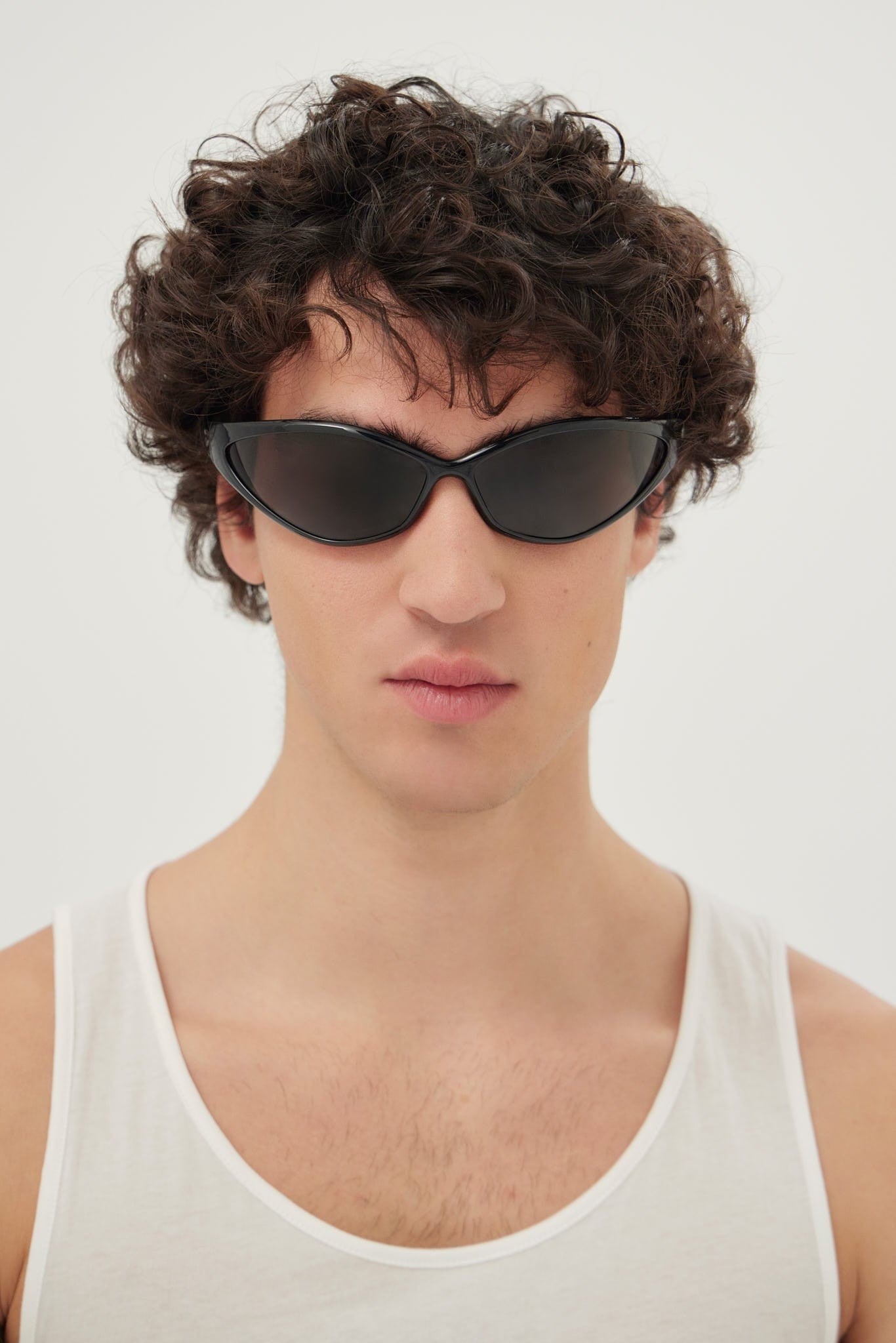 Balenciaga 90S oval sunglasses in black