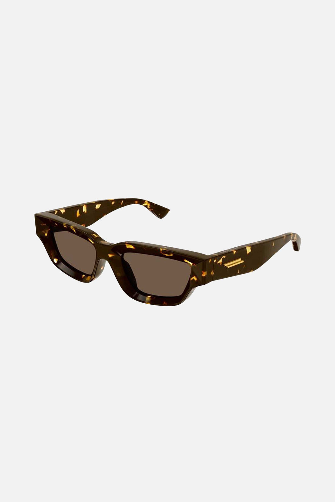 Bottega Veneta micro rectangular havana sunglasses