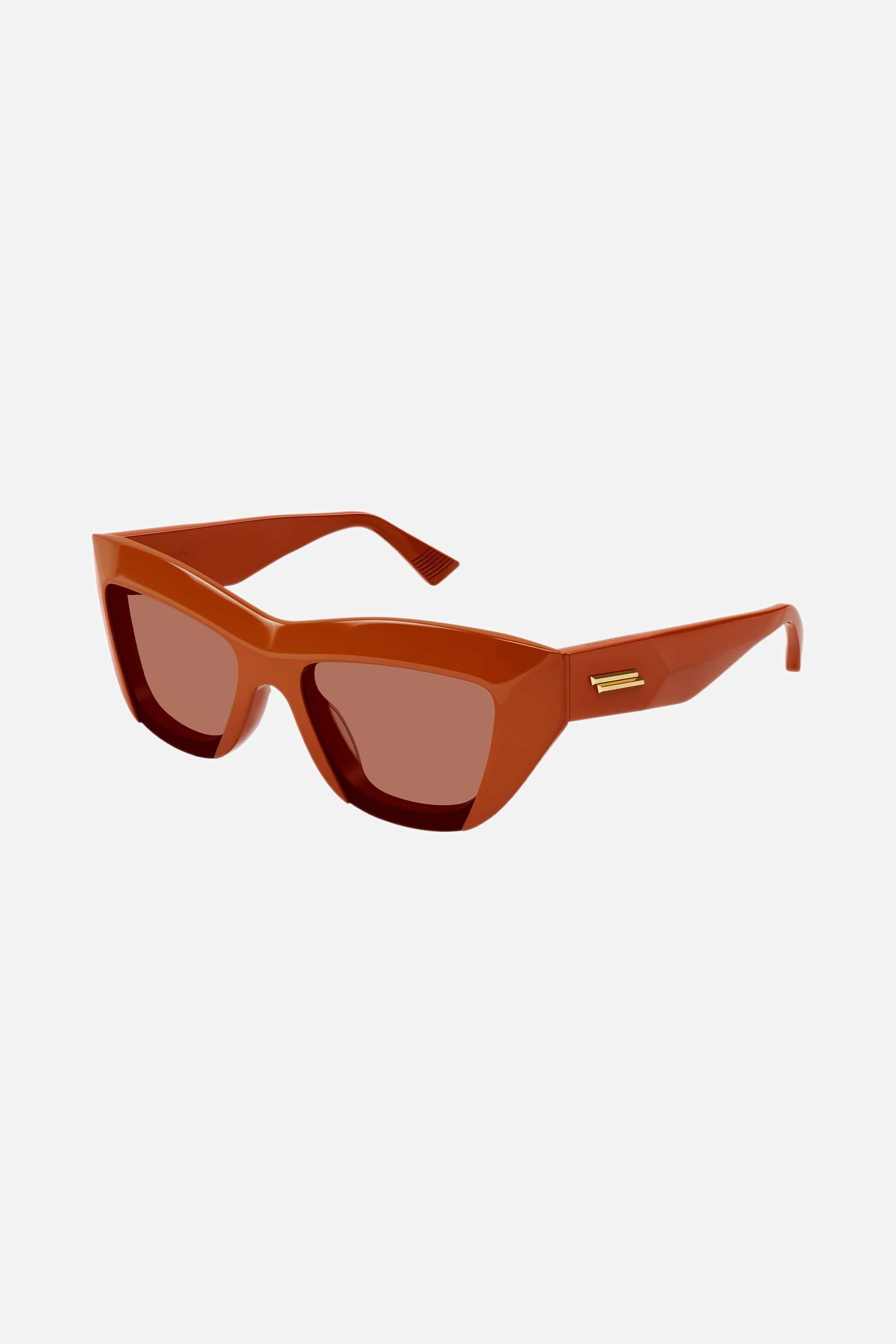 Bottega Veneta orange cat eye geometrical sunglasses